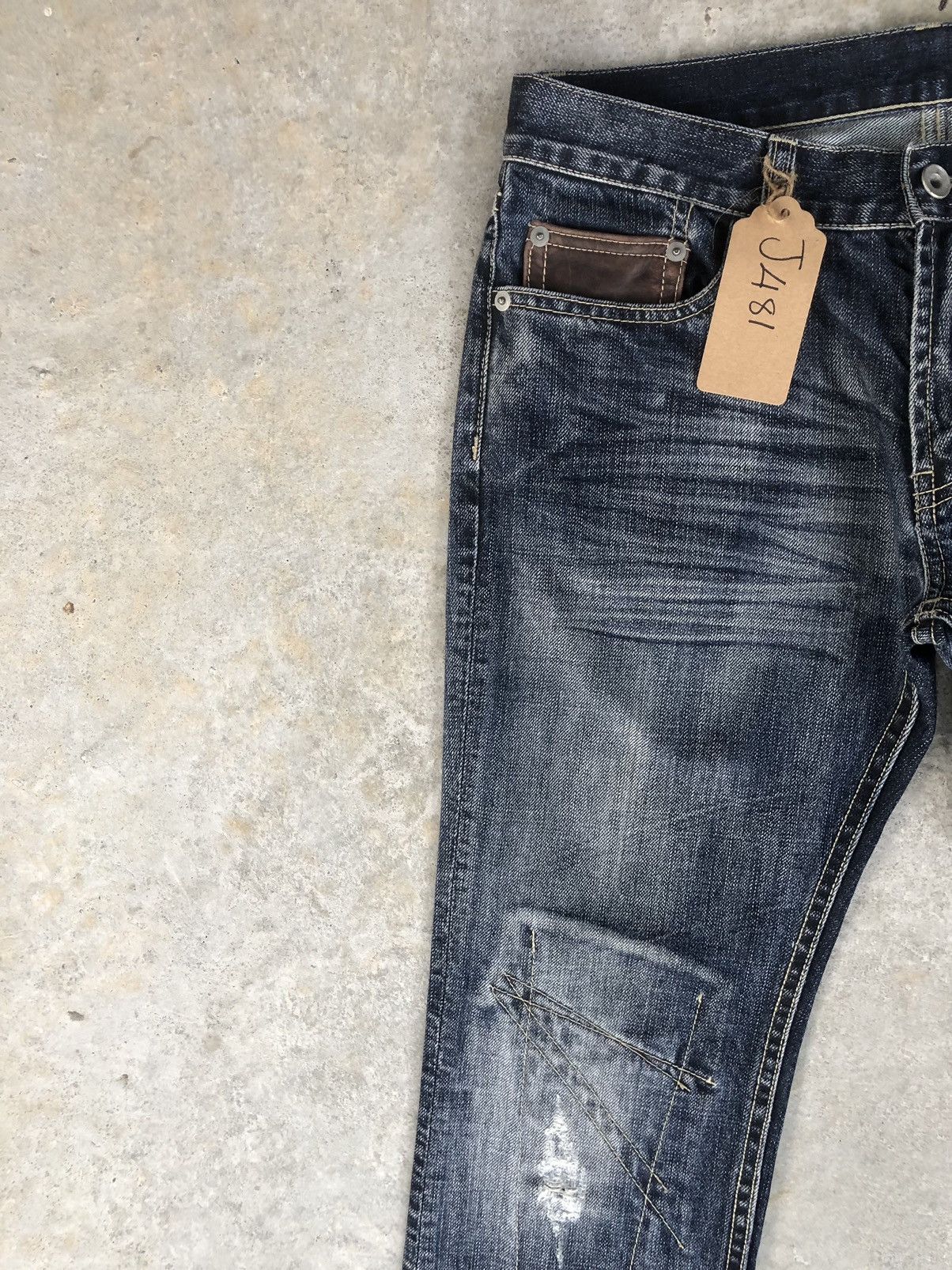 Michel Klein Japanese Michel Klein Patchwork Boro Style Distressed Jeans Size US 31 - 4 Thumbnail