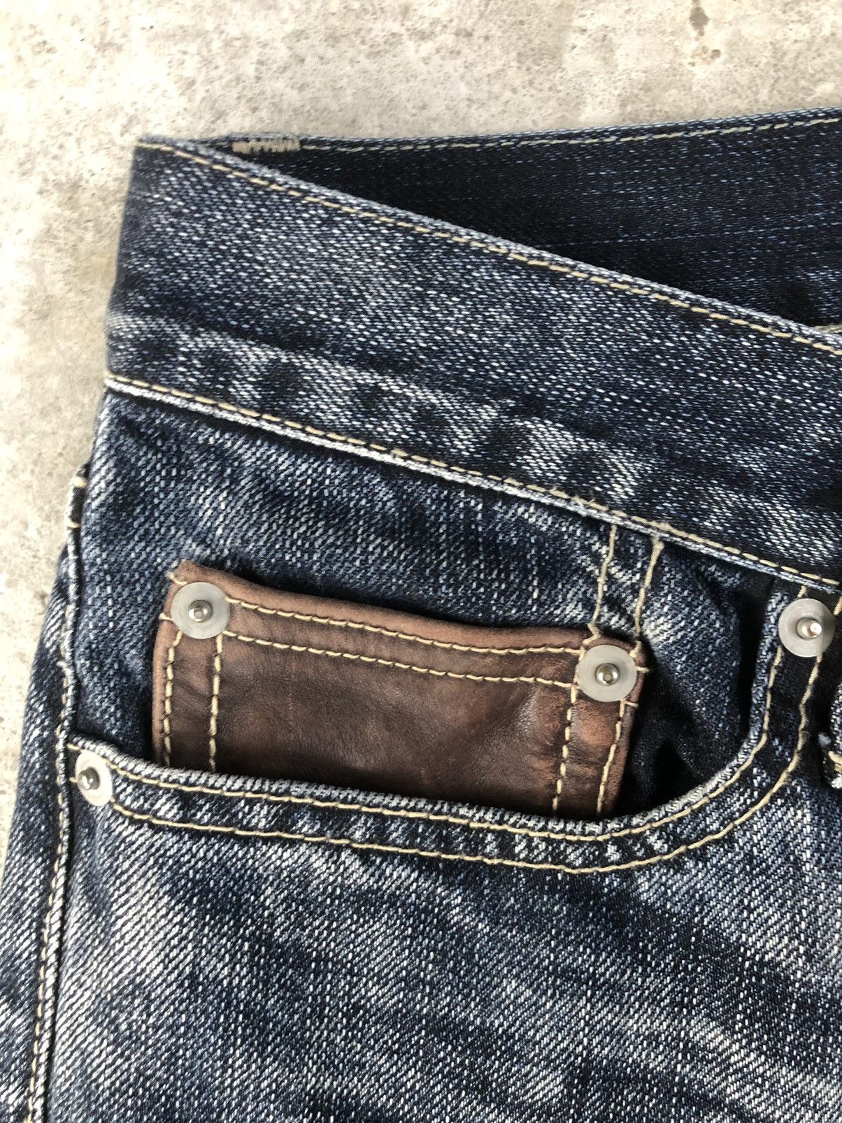 Michel Klein Japanese Michel Klein Patchwork Boro Style Distressed Jeans Size US 31 - 14 Thumbnail