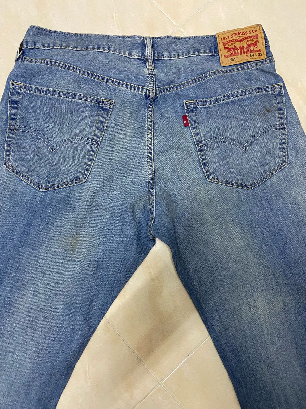 Levi's Vintage 559 Levis denim straight cut single R fit W36 blue Size US 36 / EU 52 - 5 Thumbnail