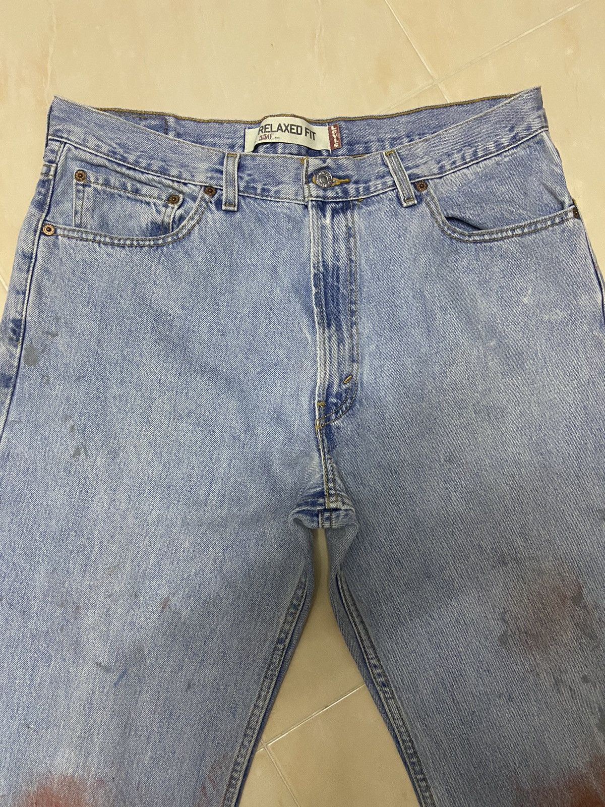 Levi's Vintage 550 Levis Jeans Denim White Blue W36 Size US 36 / EU 52 - 5 Thumbnail