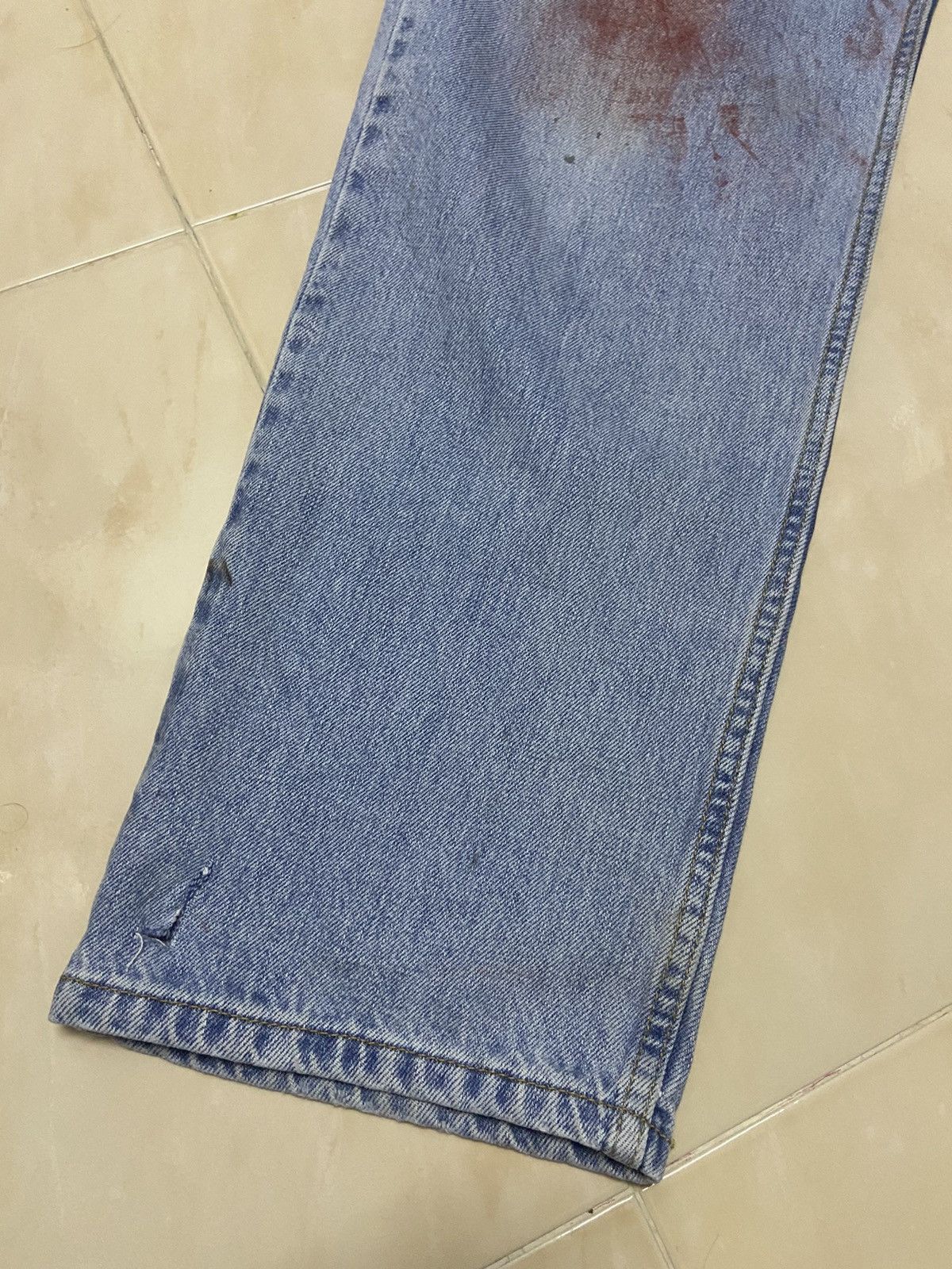 Levi's Vintage 550 Levis Jeans Denim White Blue W36 Size US 36 / EU 52 - 2 Thumbnail