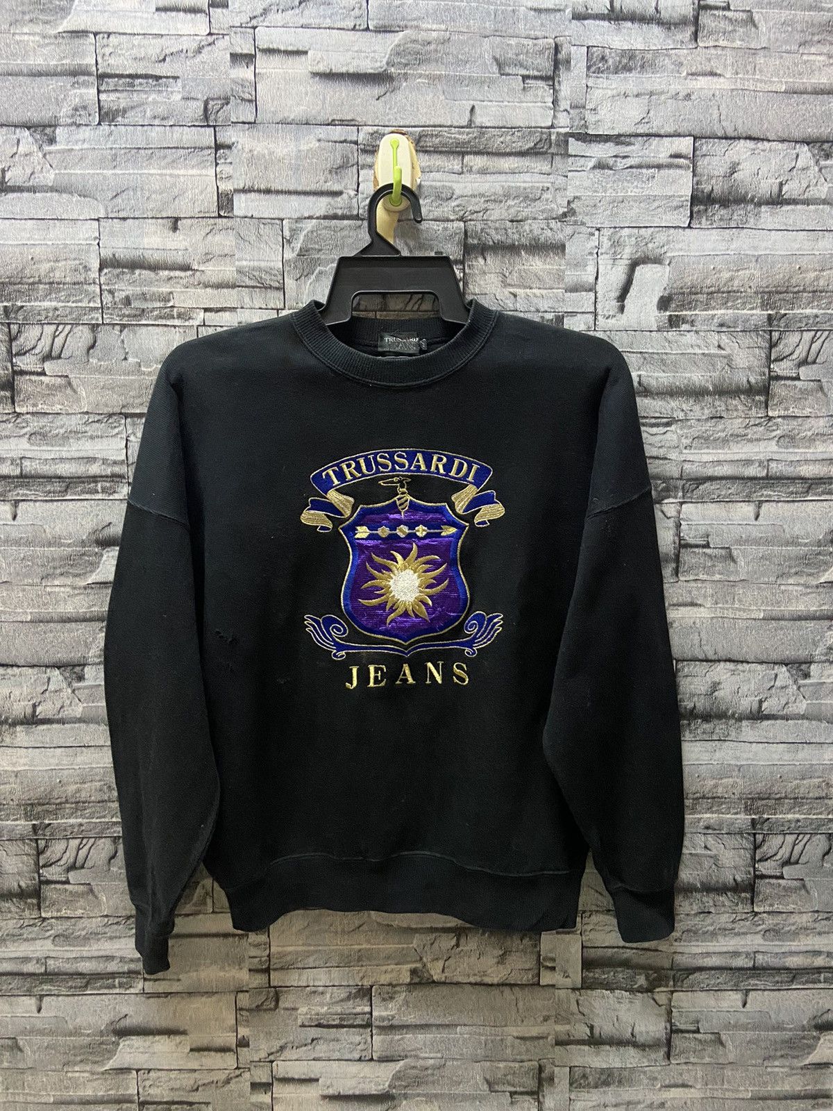 Trussardi Vintage Trussardi Jeans sweatshirt logo embroidered 42 fit L Size US L / EU 52-54 / 3 - 1 Thumbnail