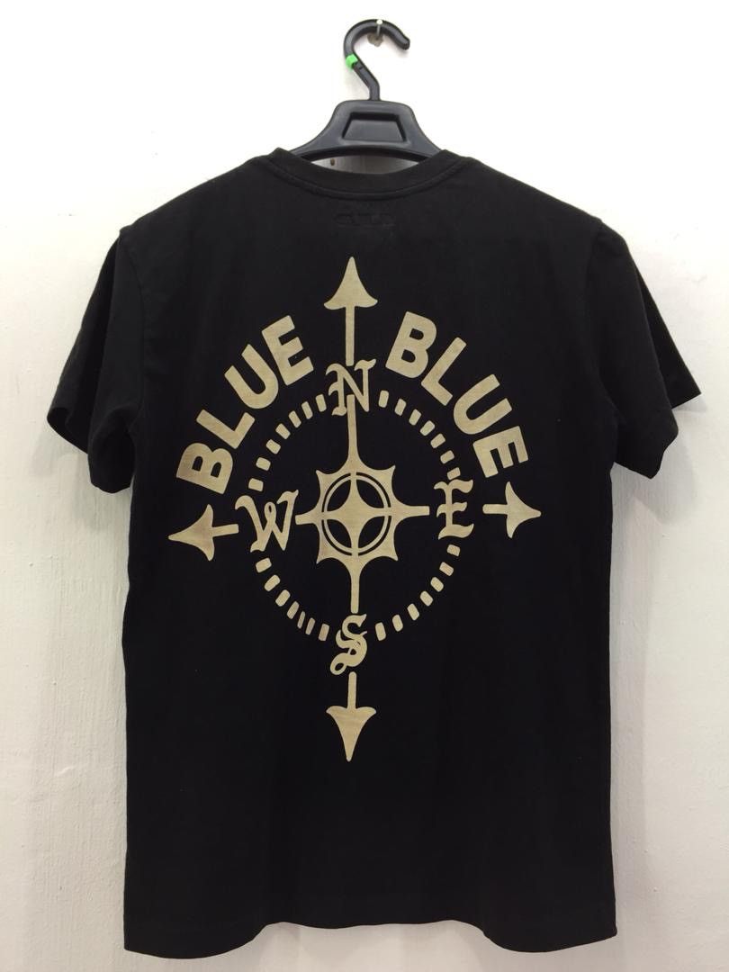 Image of Blue Blue Japan Blue Blue Single Pocket Shirt Made In Japan in Black, Men's (Size Small)