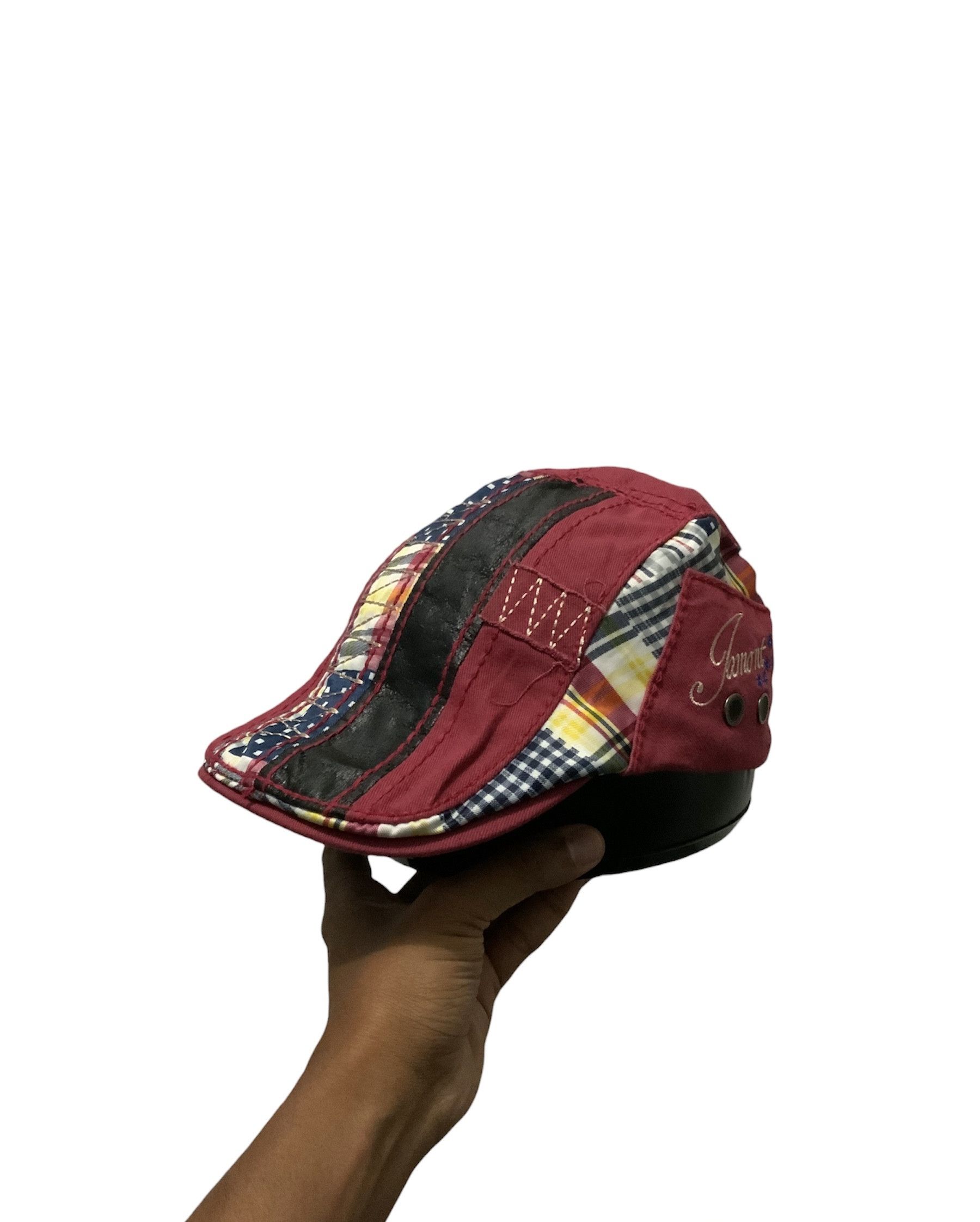 If Six Was Nine Patchwork Boro Sashiko Streetwear Beretta Flat Hat Size ONE SIZE - 2 Thumbnail
