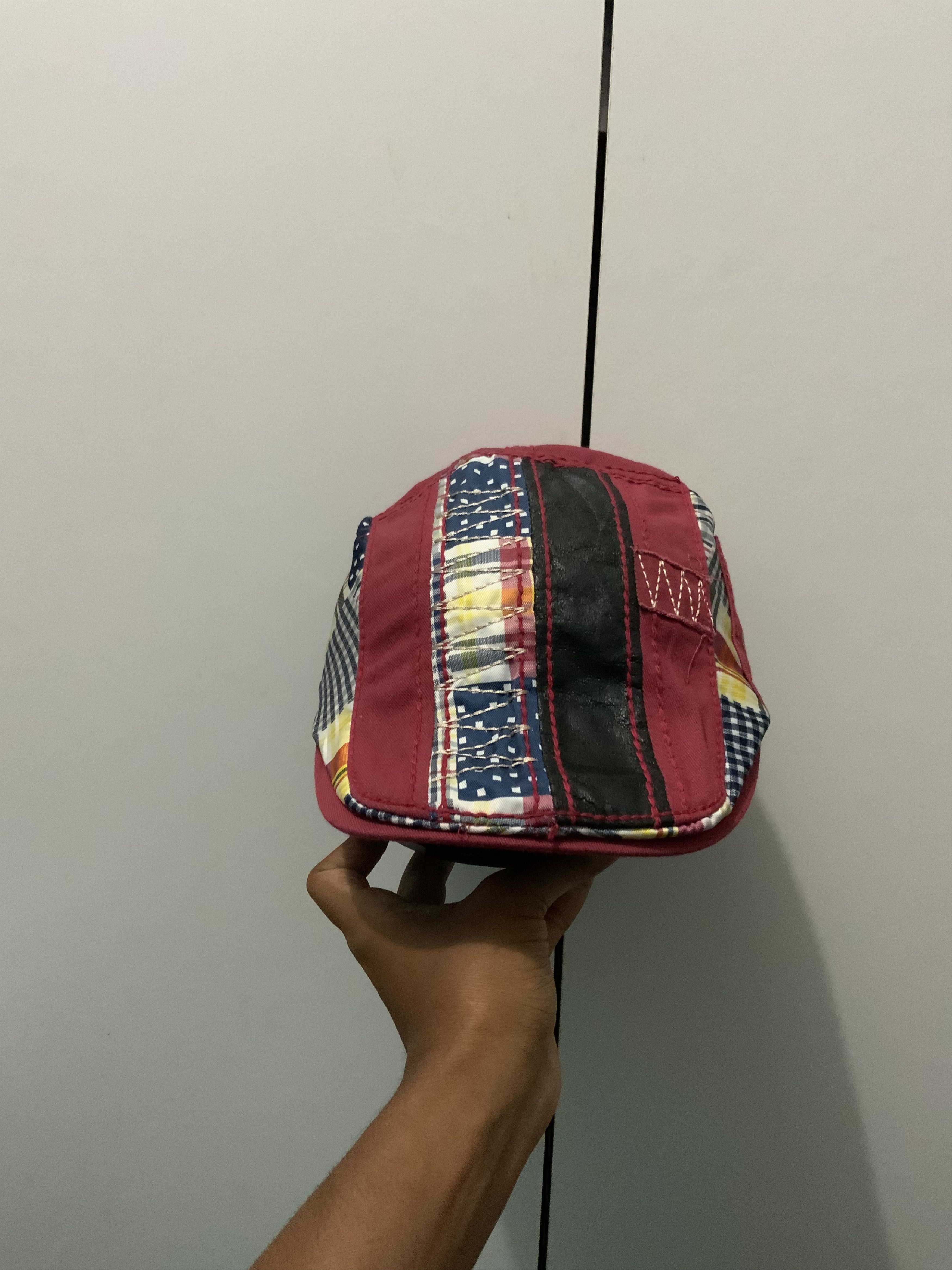 If Six Was Nine Patchwork Boro Sashiko Streetwear Beretta Flat Hat Size ONE SIZE - 1 Thumbnail