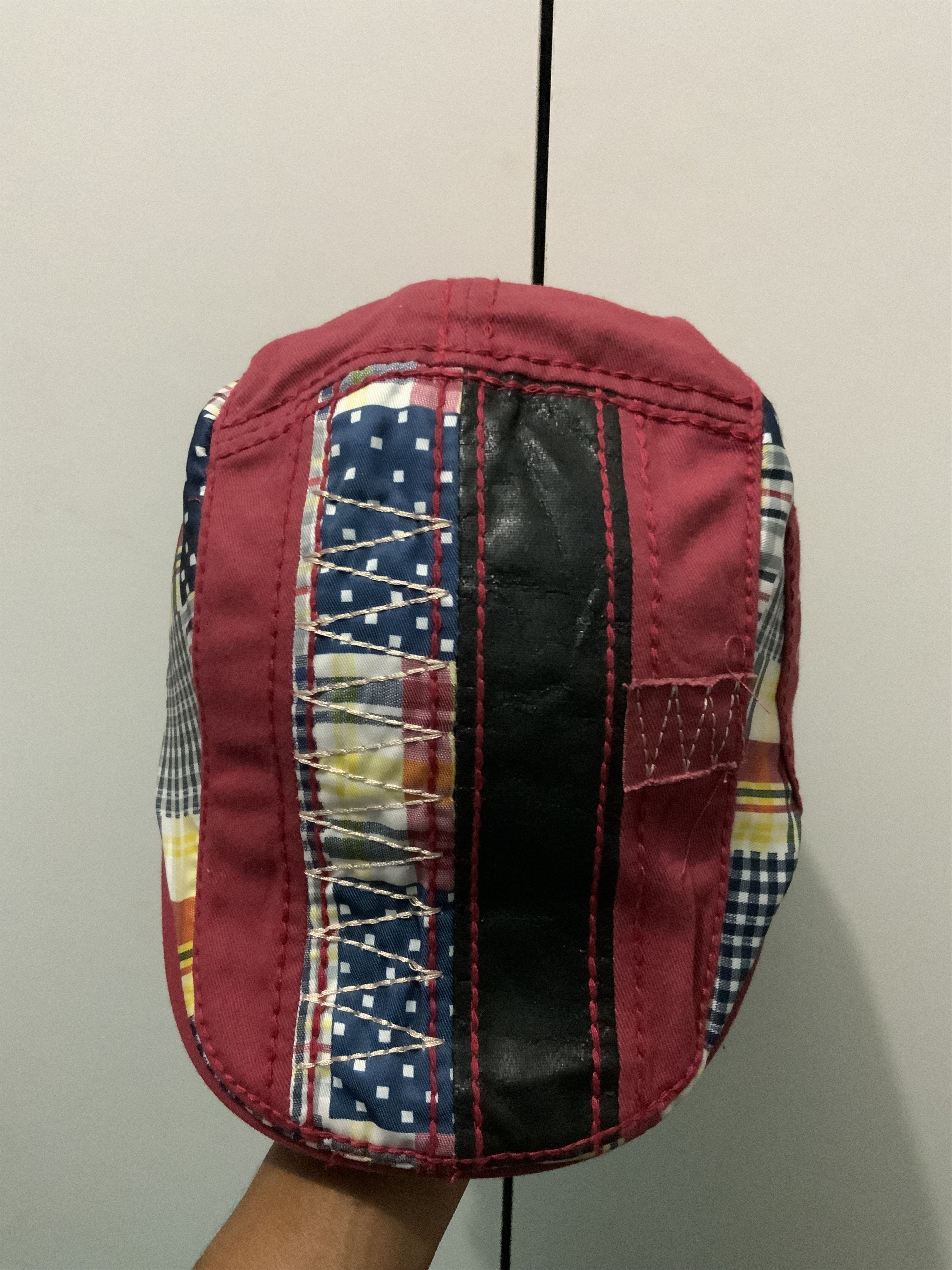 If Six Was Nine Patchwork Boro Sashiko Streetwear Beretta Flat Hat Size ONE SIZE - 6 Thumbnail
