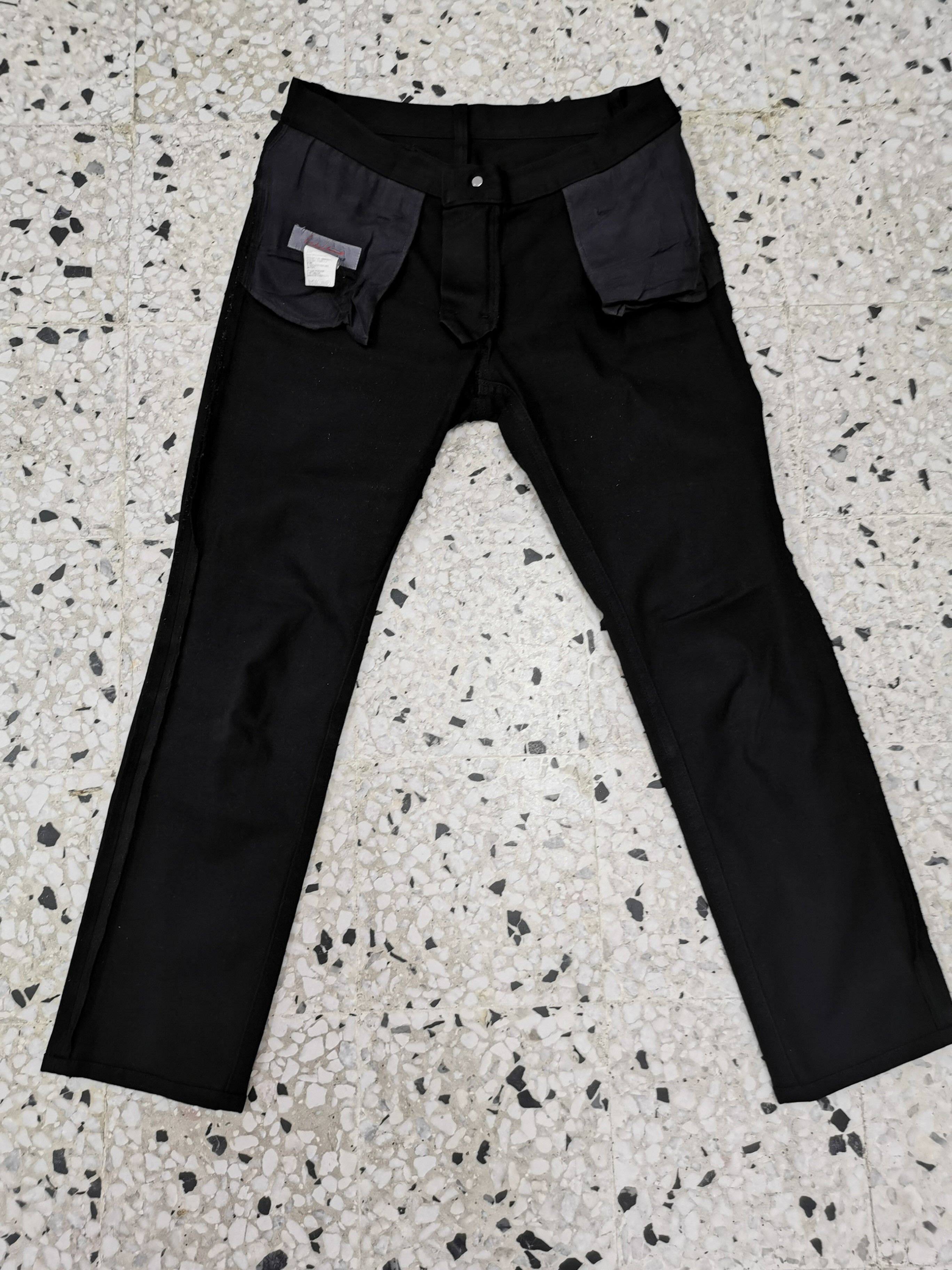 Japanese Brand Vintage 90' Yohji Yamamoto Noir Super Black Casual Pant Size US 28 / EU 44 - 9 Thumbnail