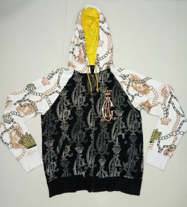 Christian Audigier Christian Audigier Zipper Fullprint Hoodie Grailed
