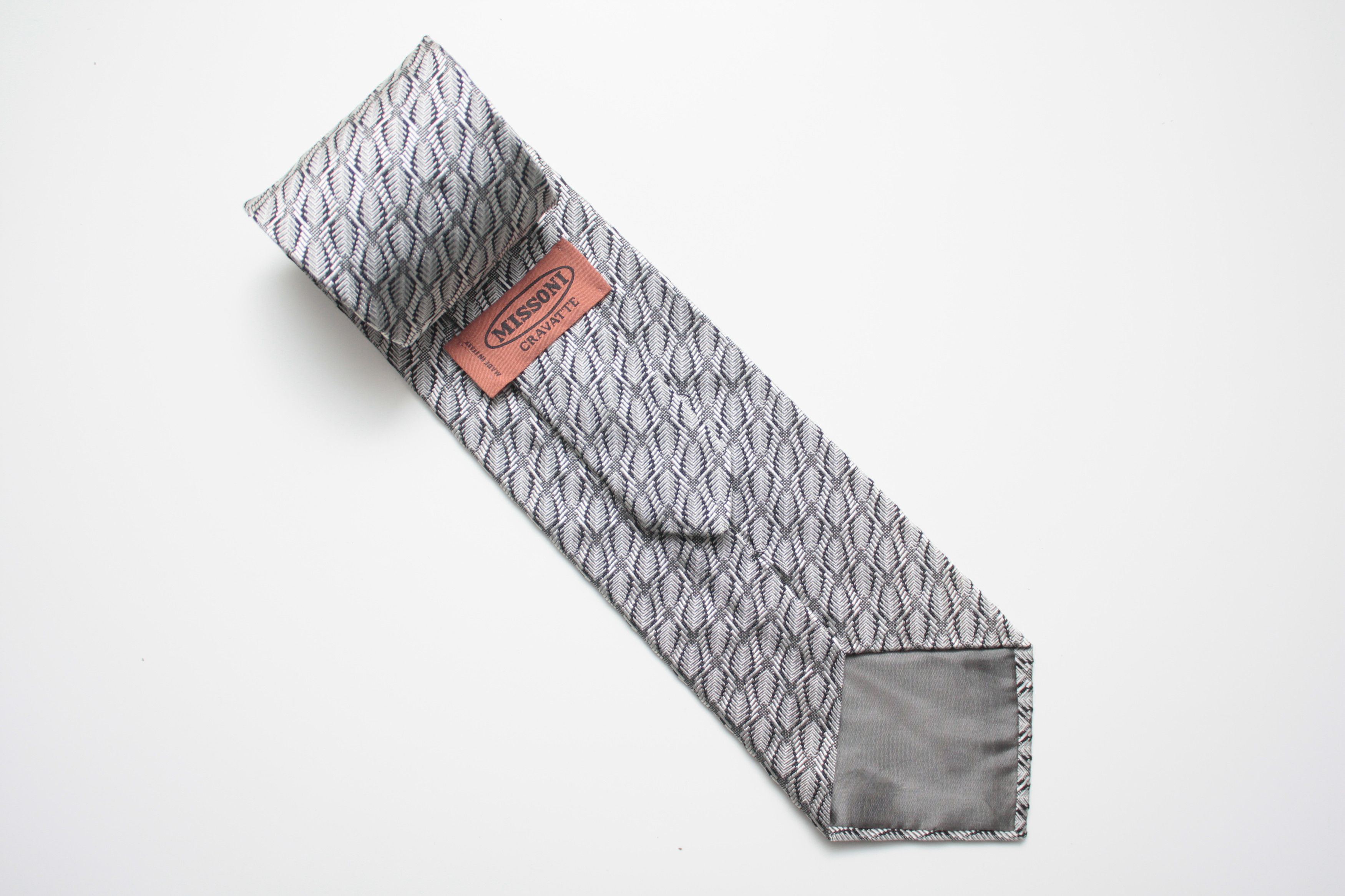 Missoni Missoni Gray Silk Tie Made In Italy Size ONE SIZE - 1 Thumbnail