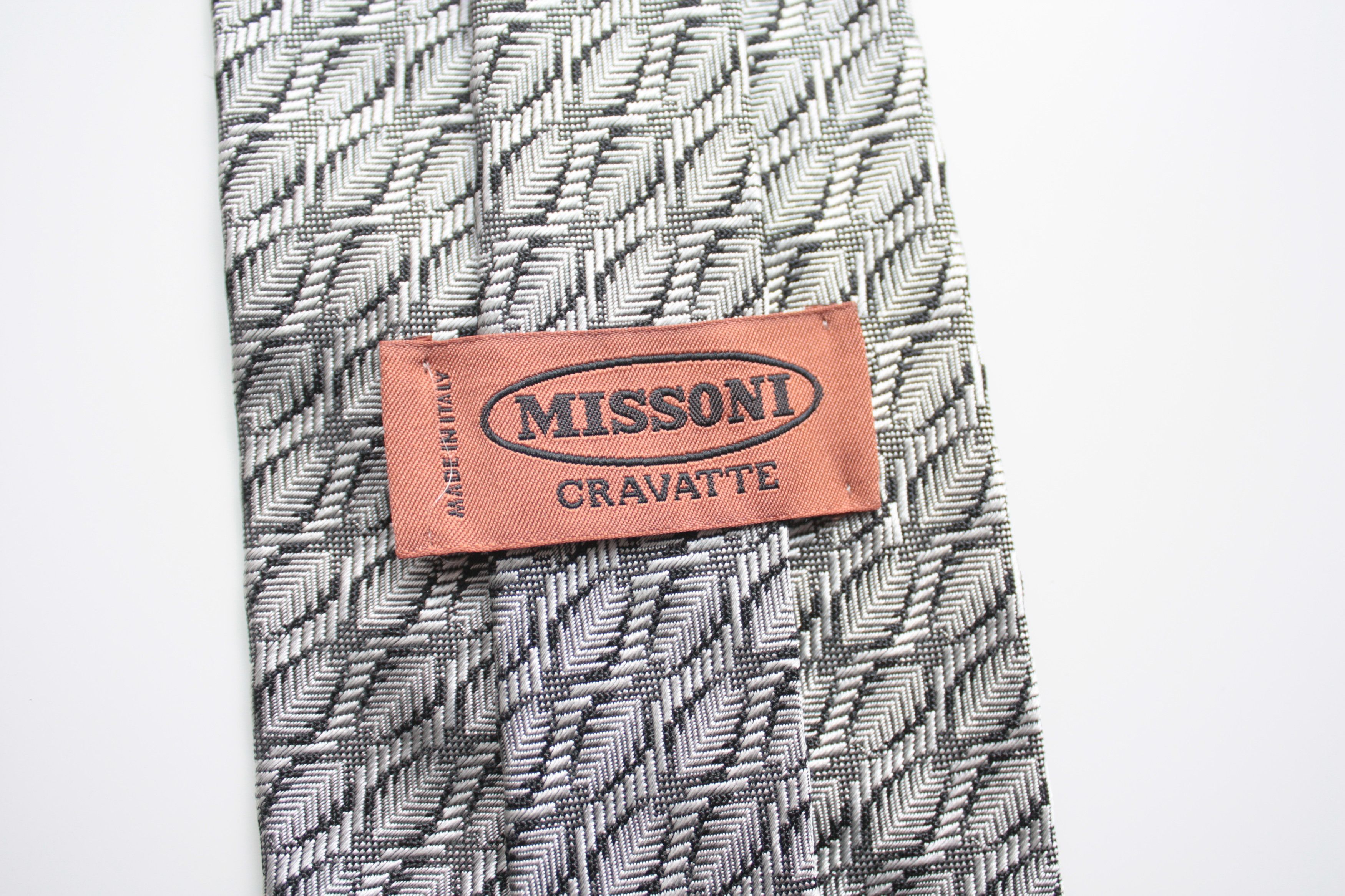 Missoni Missoni Gray Silk Tie Made In Italy Size ONE SIZE - 4 Thumbnail