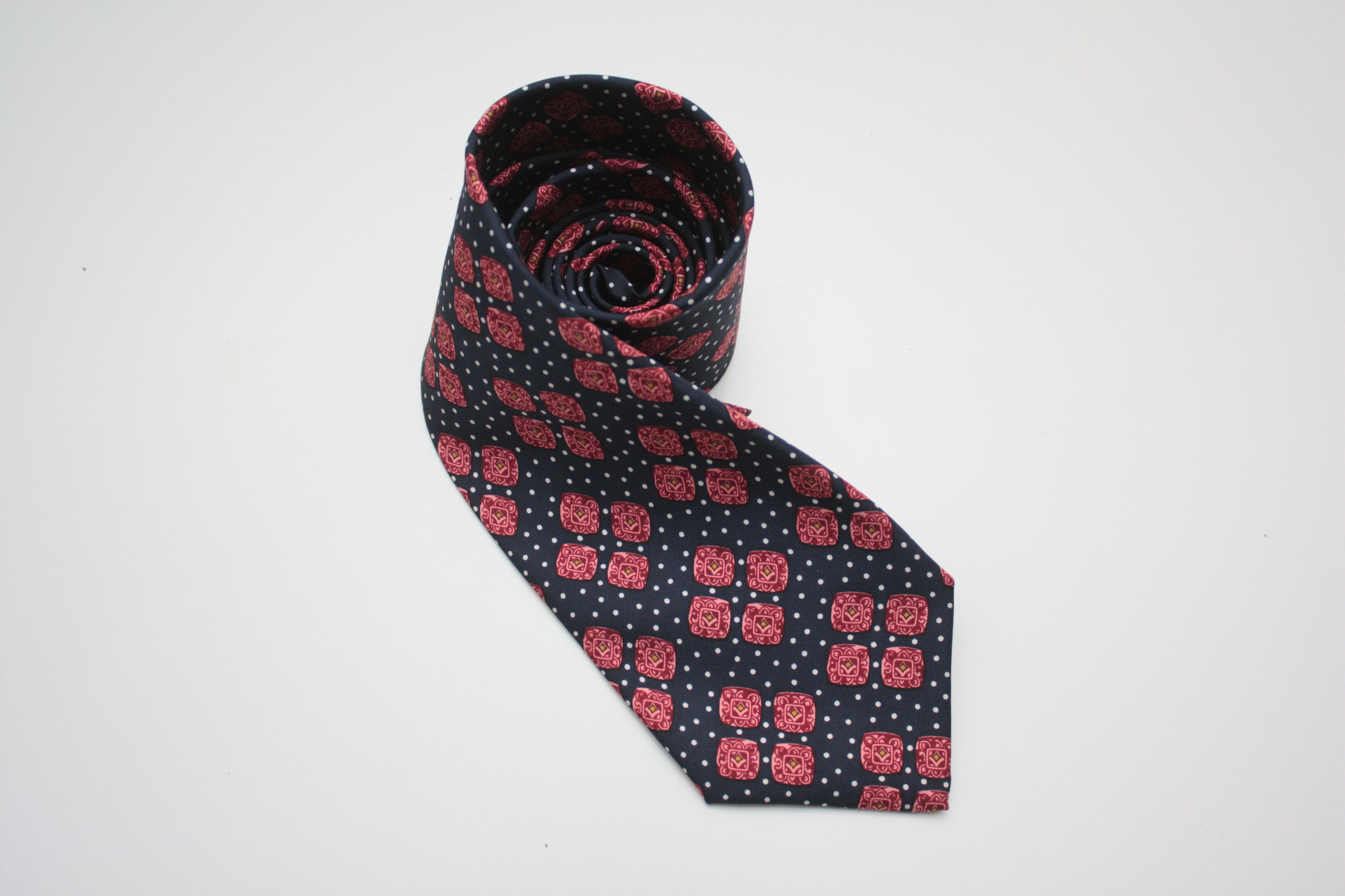 Burberry Burberry's Navy Red Pure Silk Tie Made In Italy Size ONE SIZE - 4 Thumbnail