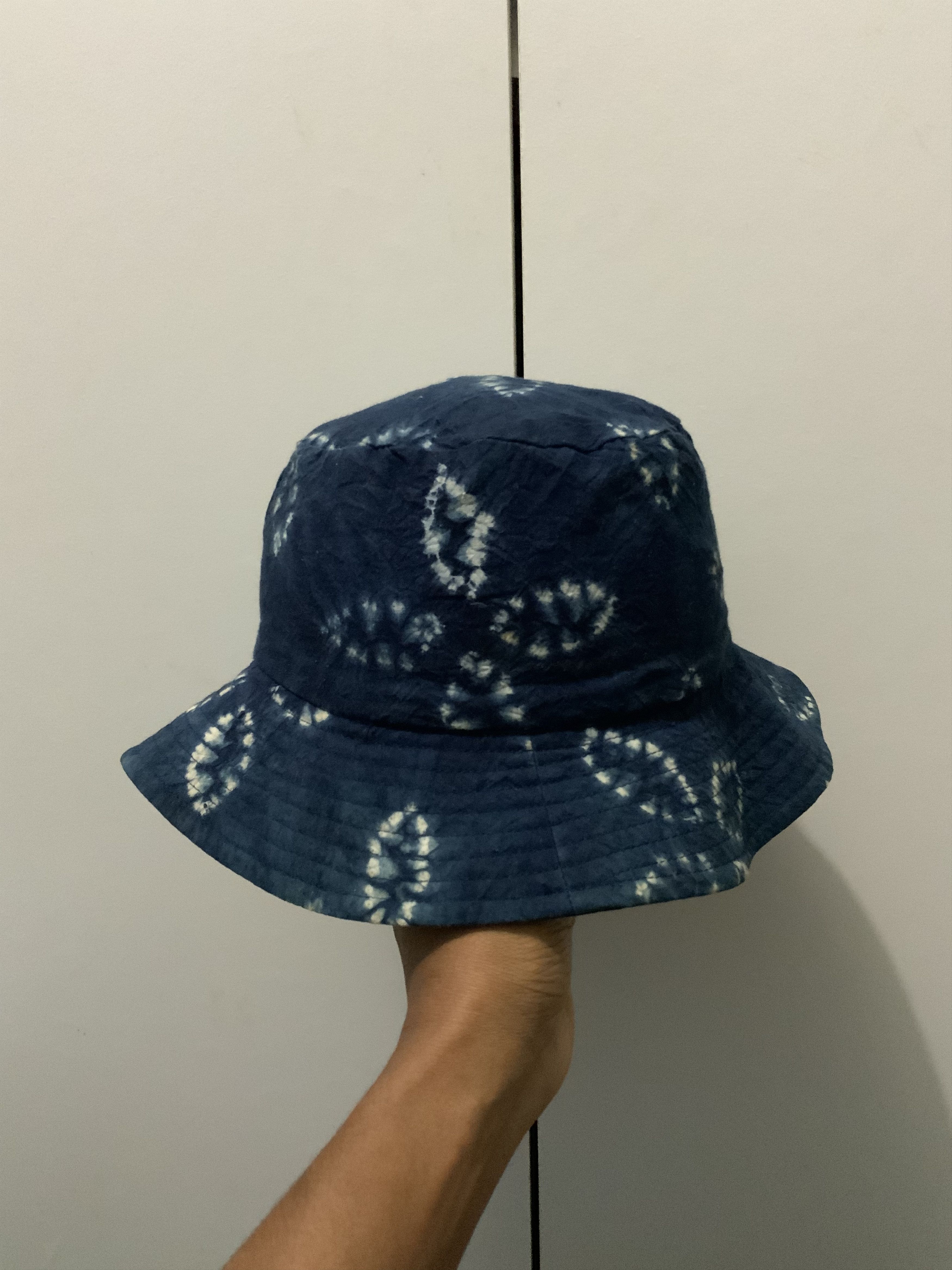 Japanese Brand Handmade Indigo Tie Dye Bucket Hat Size ONE SIZE - 3 Thumbnail