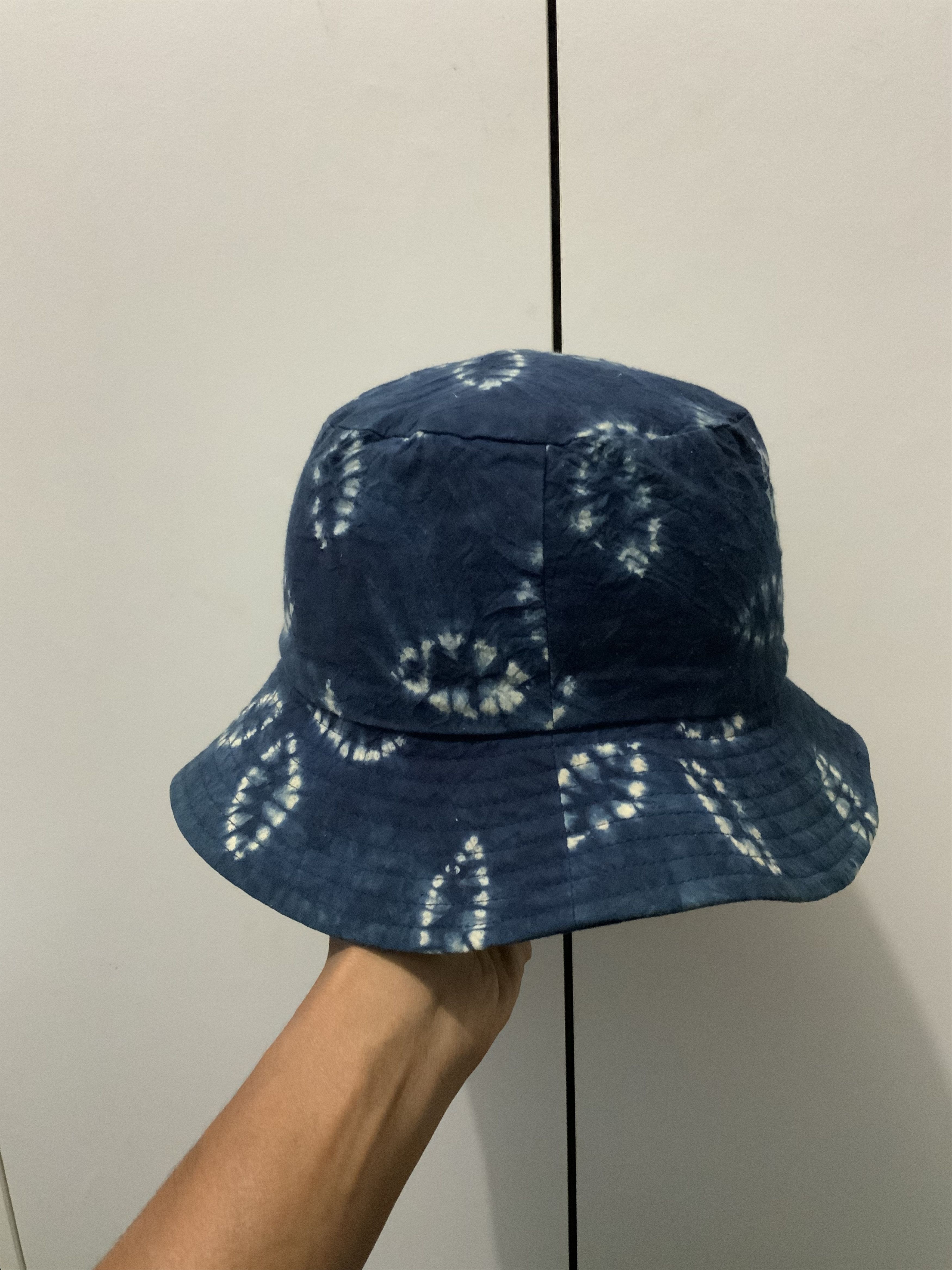 Japanese Brand Handmade Indigo Tie Dye Bucket Hat Size ONE SIZE - 6 Thumbnail