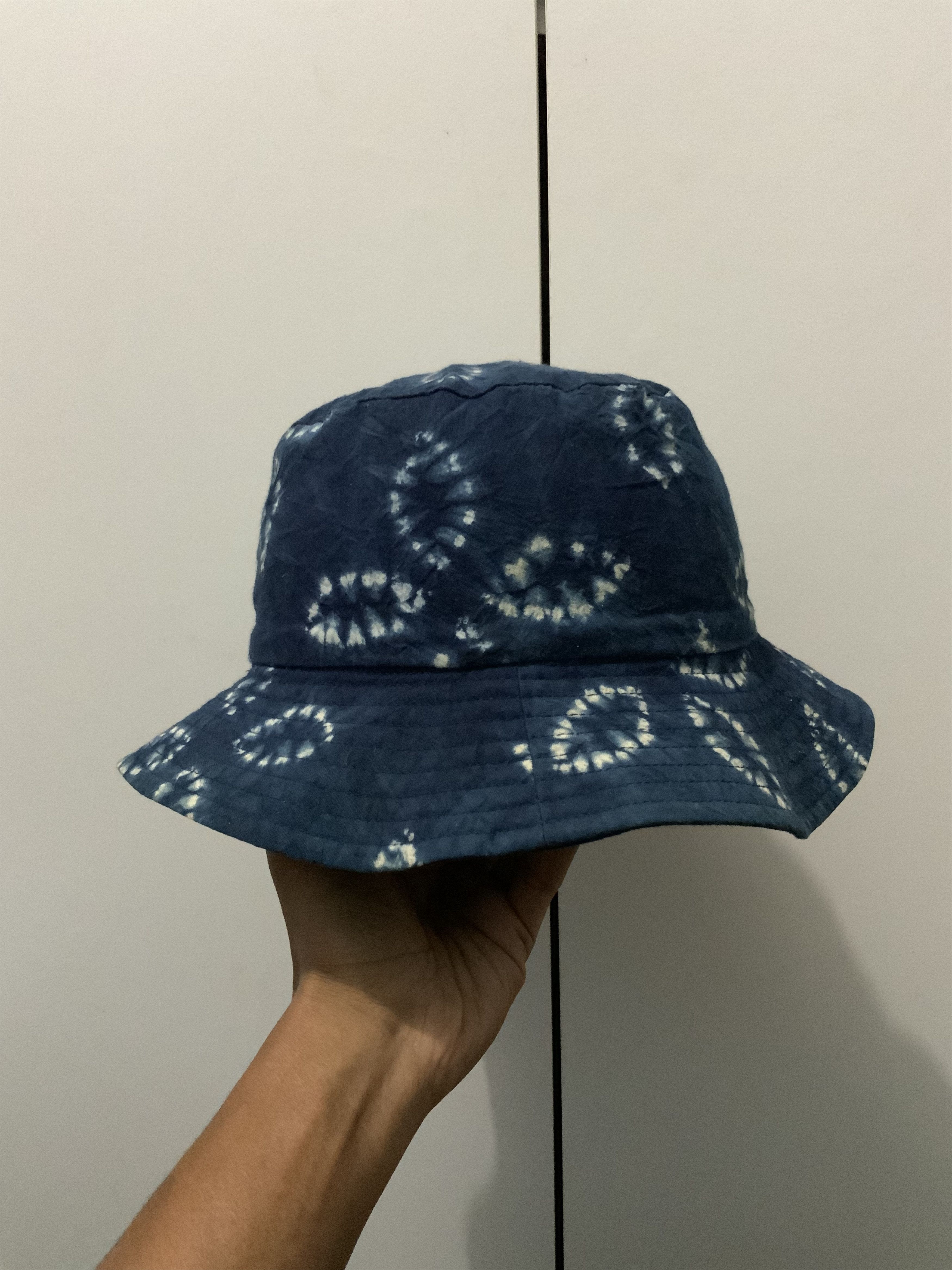 Japanese Brand Handmade Indigo Tie Dye Bucket Hat Size ONE SIZE - 5 Thumbnail