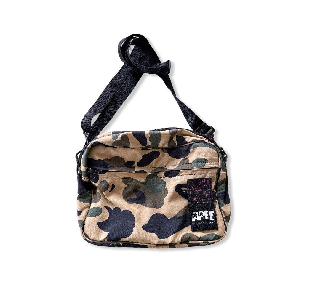 image of Bape Ape Bathing Ape Sling Bag Japan in Camo Green, Men's