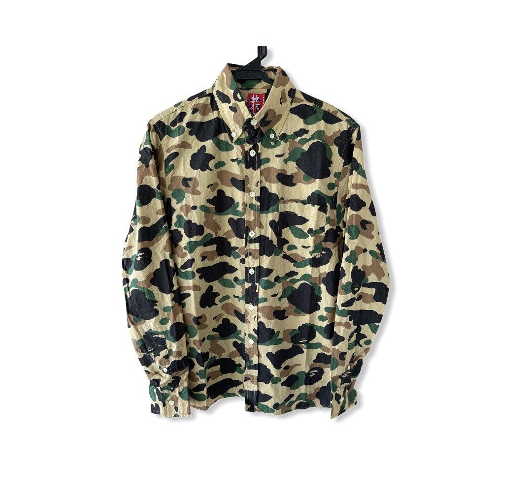 image of Bape 1St Camo Bd Shirt in Green, Men's (Size Small)