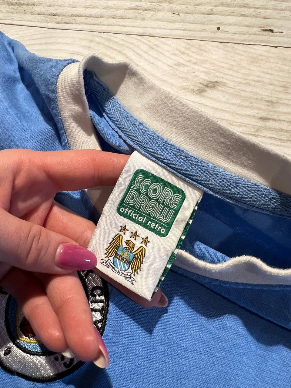 Other Score Draw Manchester City 1972 Retro Shirt Soccer Jerseys Size US M / EU 48-50 / 2 - 7 Thumbnail