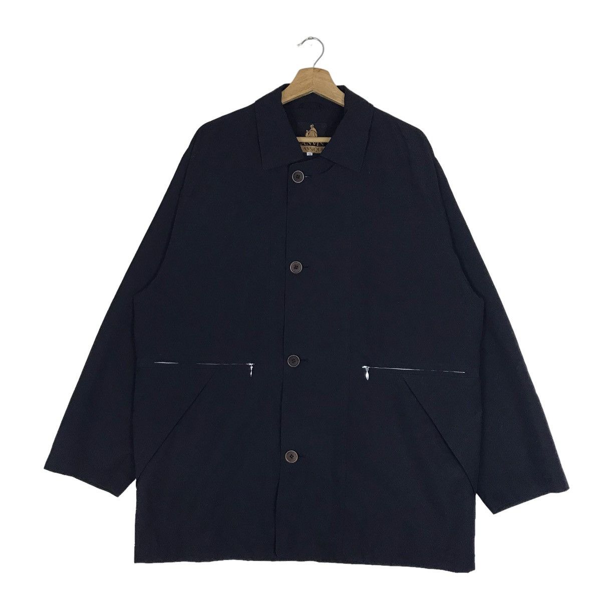 Vintage Lanvin Classique Button Down Trench Coat Jacket