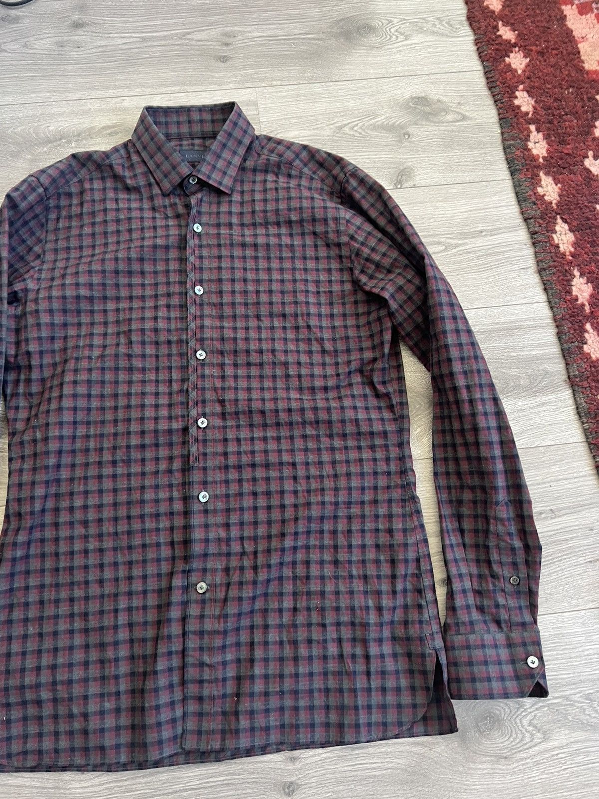 Lanvin Lanvin plaid button down Size US M / EU 48-50 / 2 - 2 Thumbnail