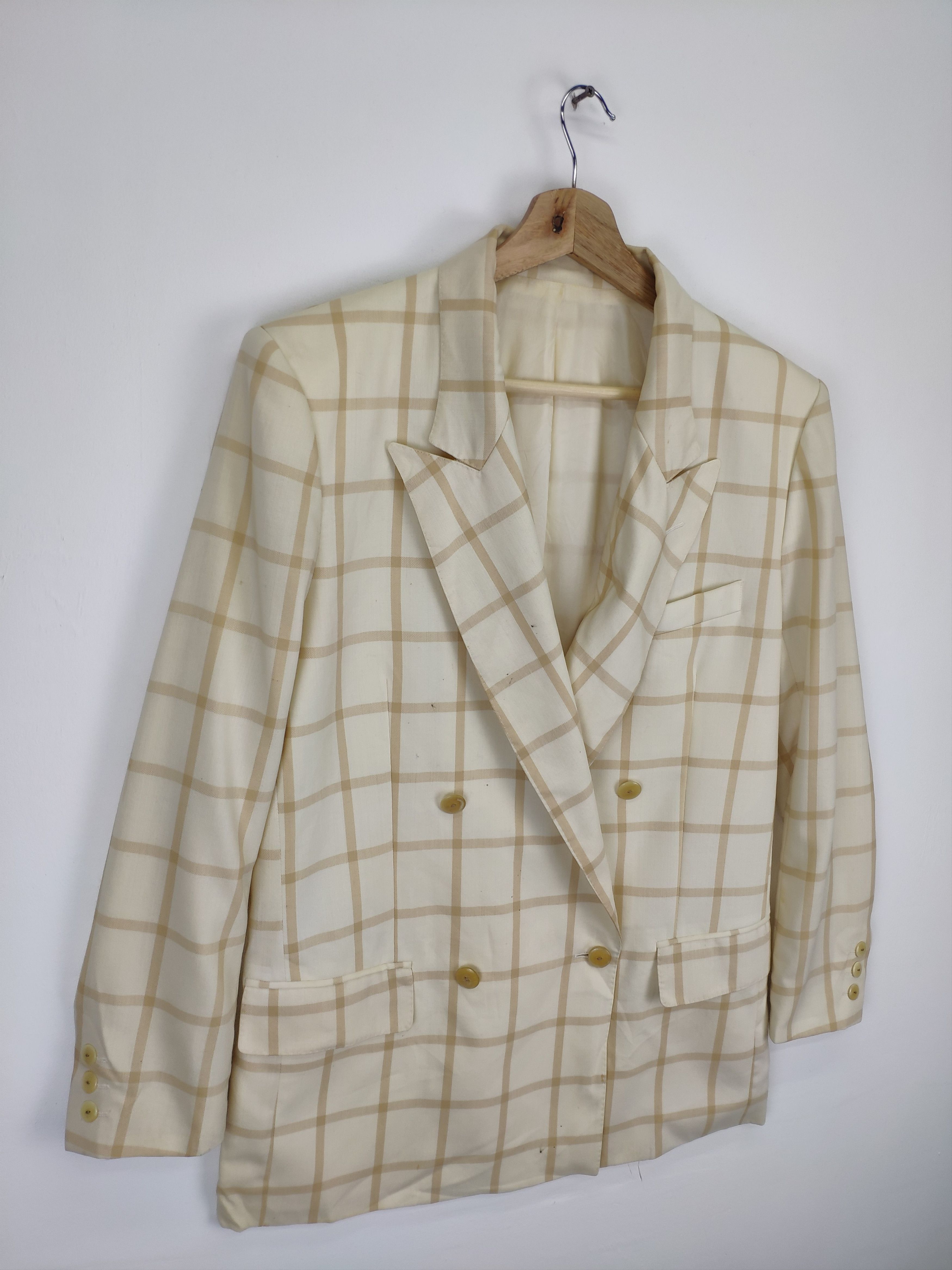 Japanese Brand × Junko Shimada Junko Shimada Wool Blazer Checkered Size US M / EU 48-50 / 2 - 3 Thumbnail