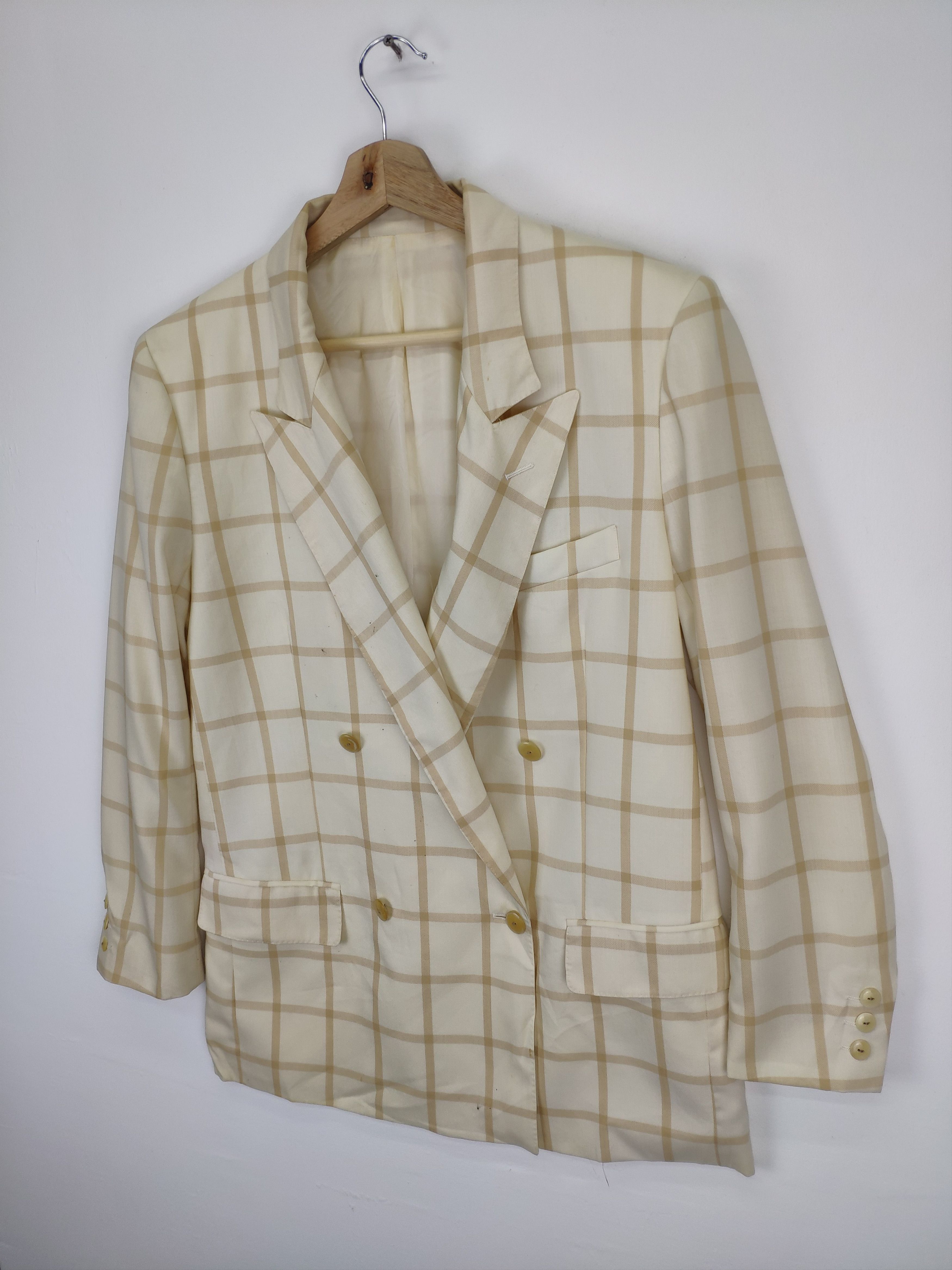 Japanese Brand × Junko Shimada Junko Shimada Wool Blazer Checkered Size US M / EU 48-50 / 2 - 2 Thumbnail