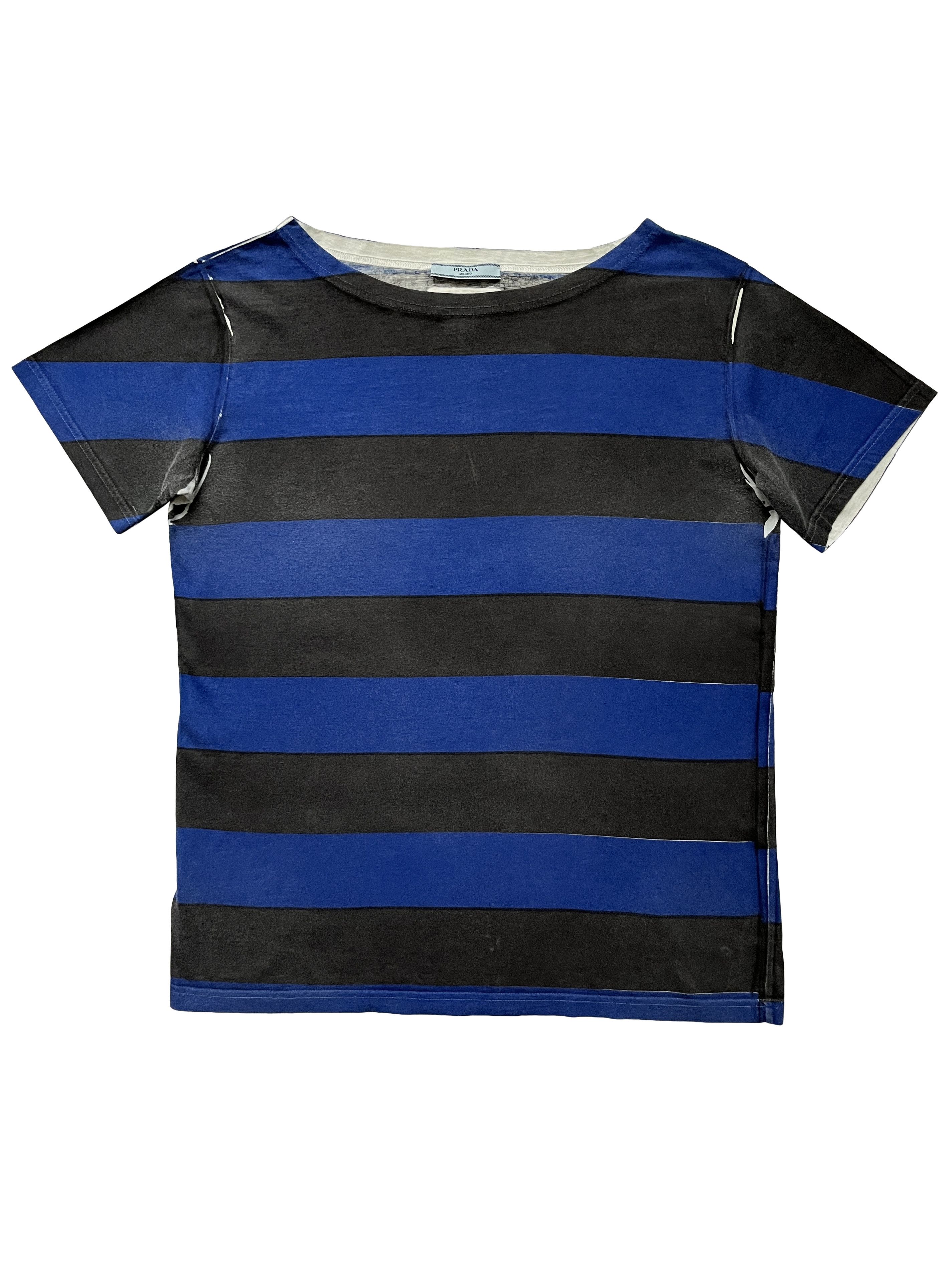 Prada ⚡️QUICK SALE⚡️2011 Prada Striped Short Sleeve T-Shirt Size US L / EU 52-54 / 3 - 1 Thumbnail