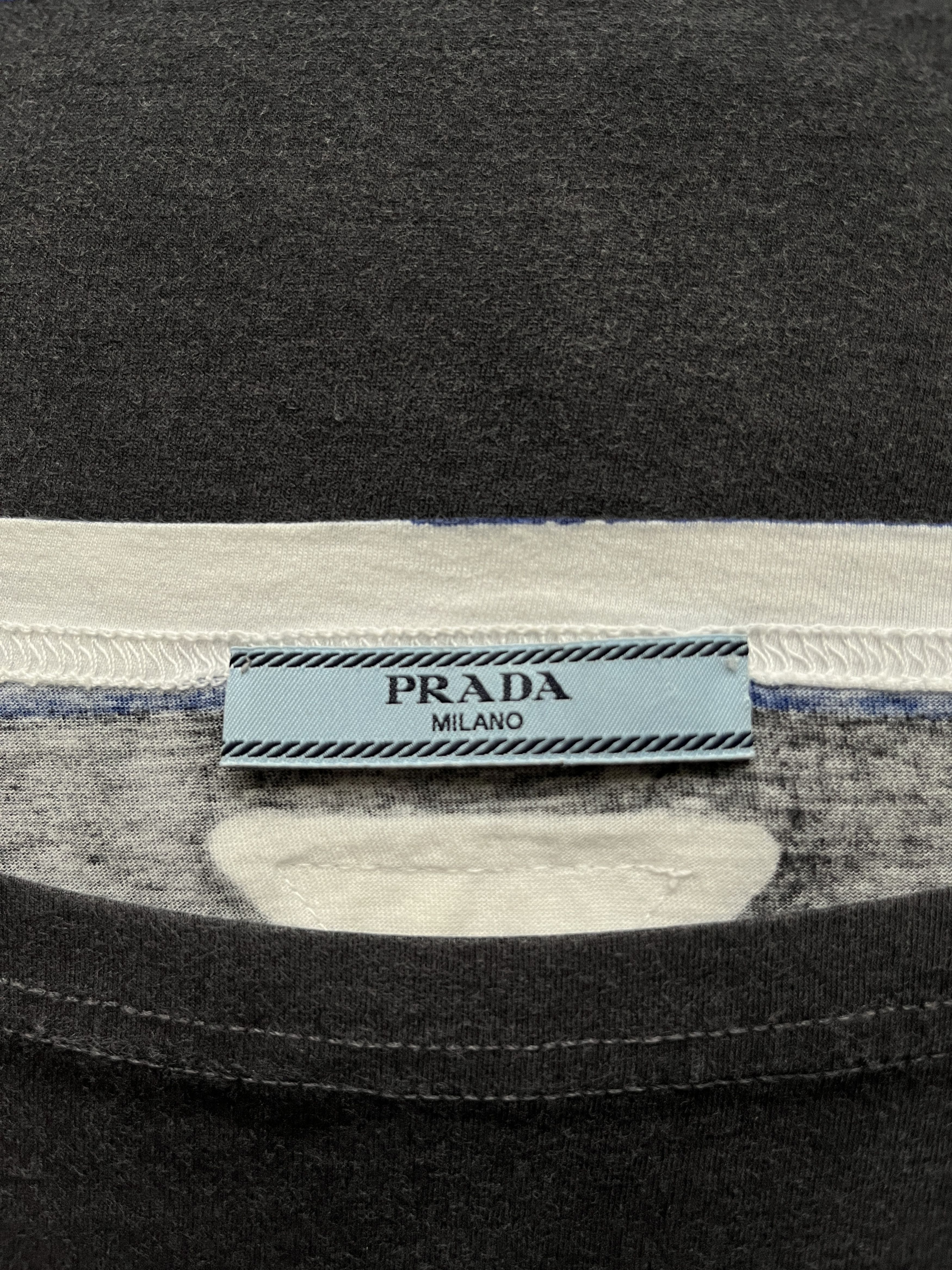 Prada ⚡️QUICK SALE⚡️2011 Prada Striped Short Sleeve T-Shirt Size US L / EU 52-54 / 3 - 4 Thumbnail