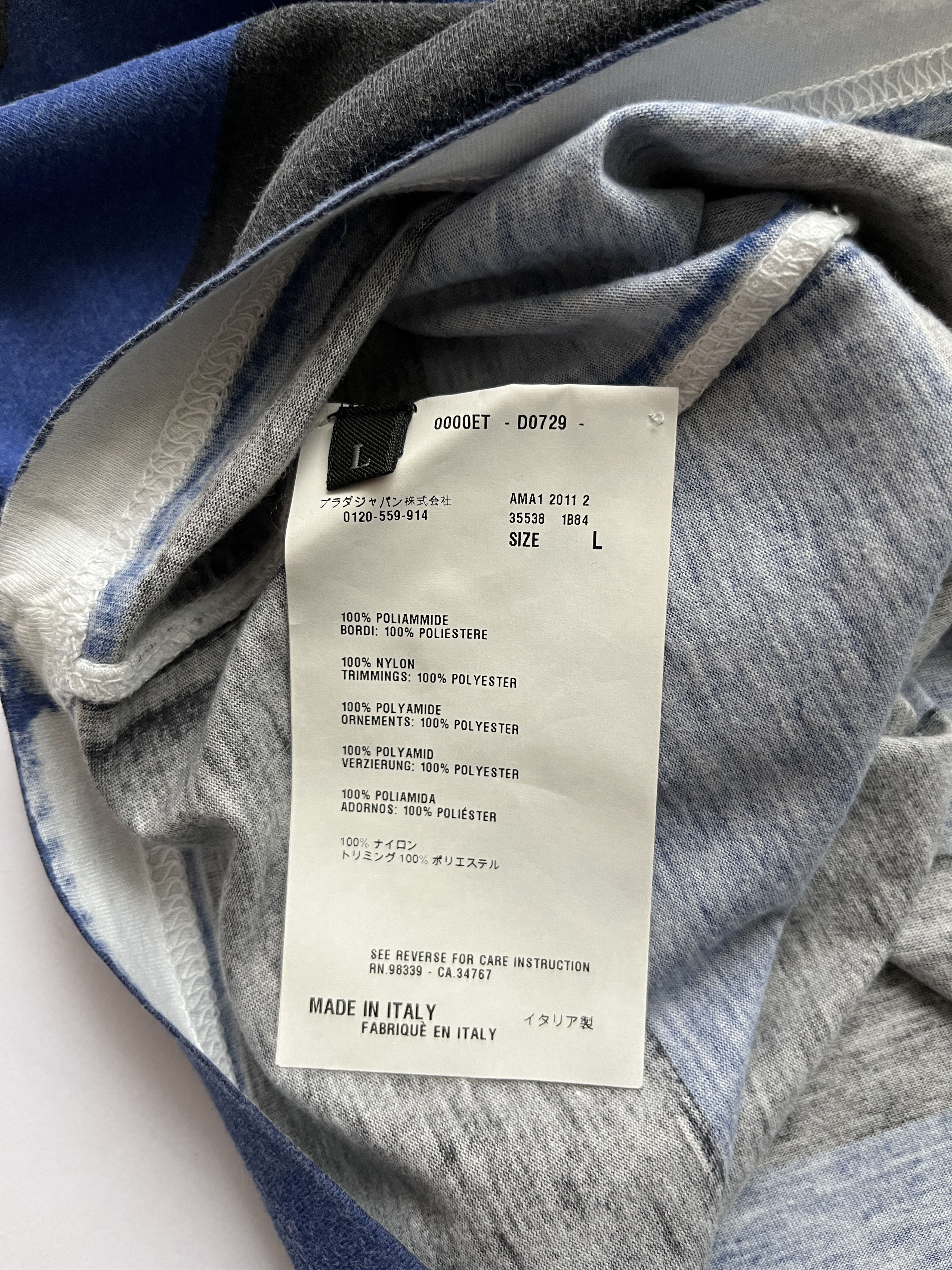 Prada ⚡️QUICK SALE⚡️2011 Prada Striped Short Sleeve T-Shirt Size US L / EU 52-54 / 3 - 5 Thumbnail