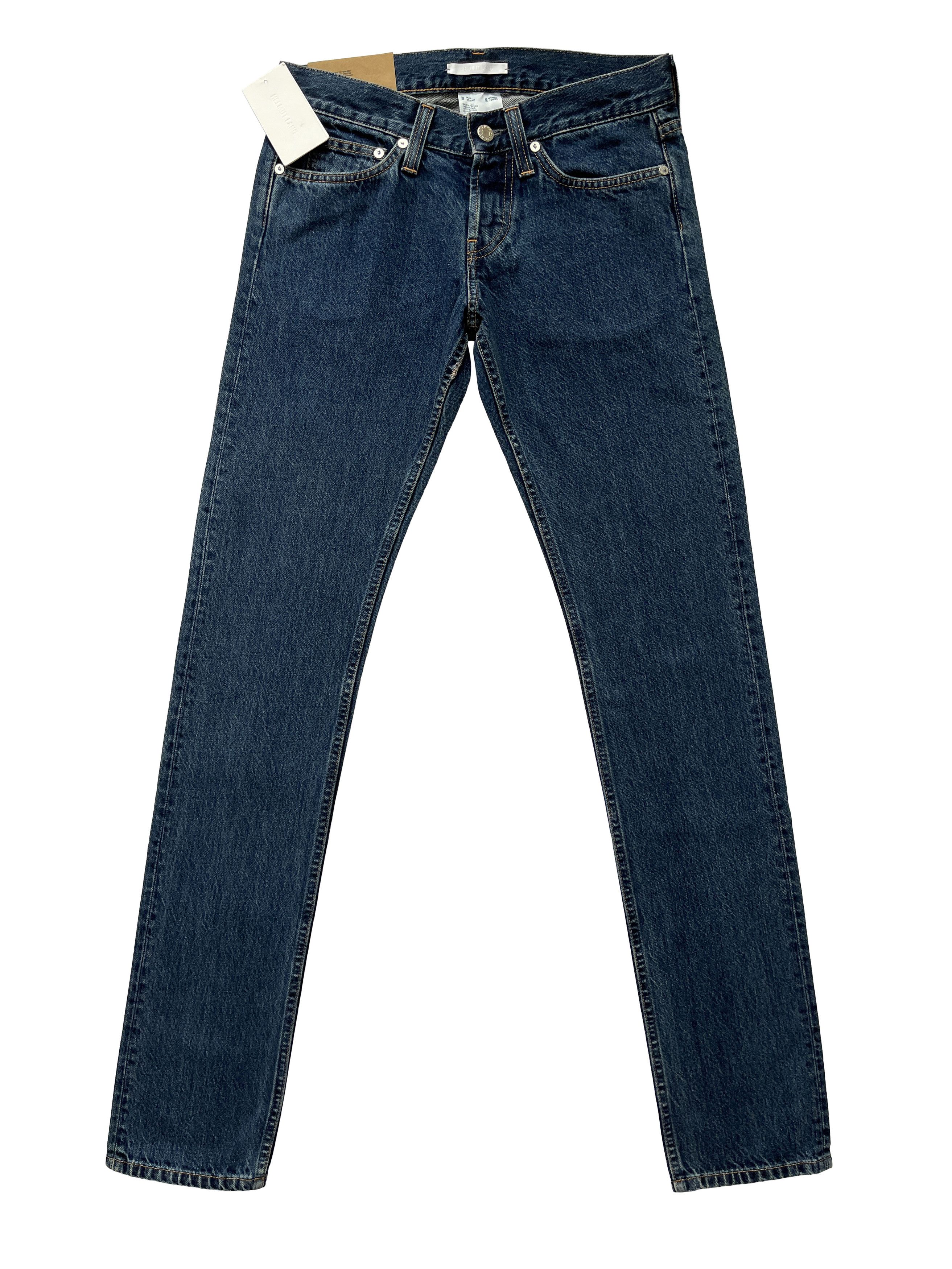 image of Helmut Lang Blue Masc Lo Drainpipe Denim Jeans, Men's (Size 28)