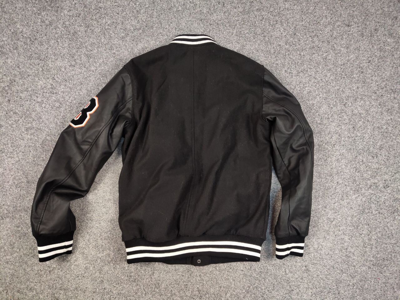Vintage Vintage 90's Varsity Jacket Bomber USA Letterman Black Wool Size US M / EU 48-50 / 2 - 14 Thumbnail