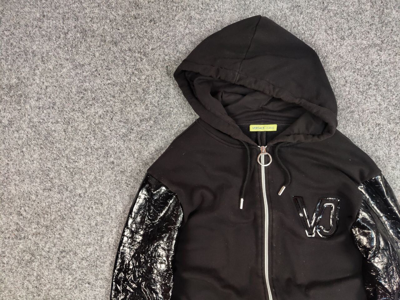 Versace Jeans Couture Versace Jeans Couture Length lacquered Black Hooded Jacket Size US M / EU 48-50 / 2 - 11 Thumbnail