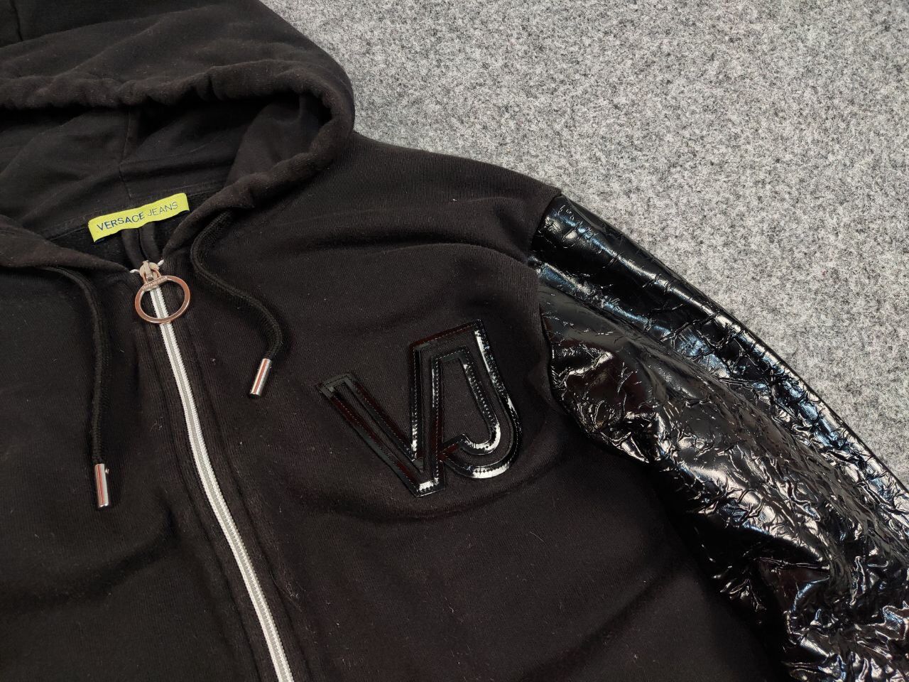 Versace Jeans Couture Versace Jeans Couture Length lacquered Black Hooded Jacket Size US M / EU 48-50 / 2 - 12 Thumbnail