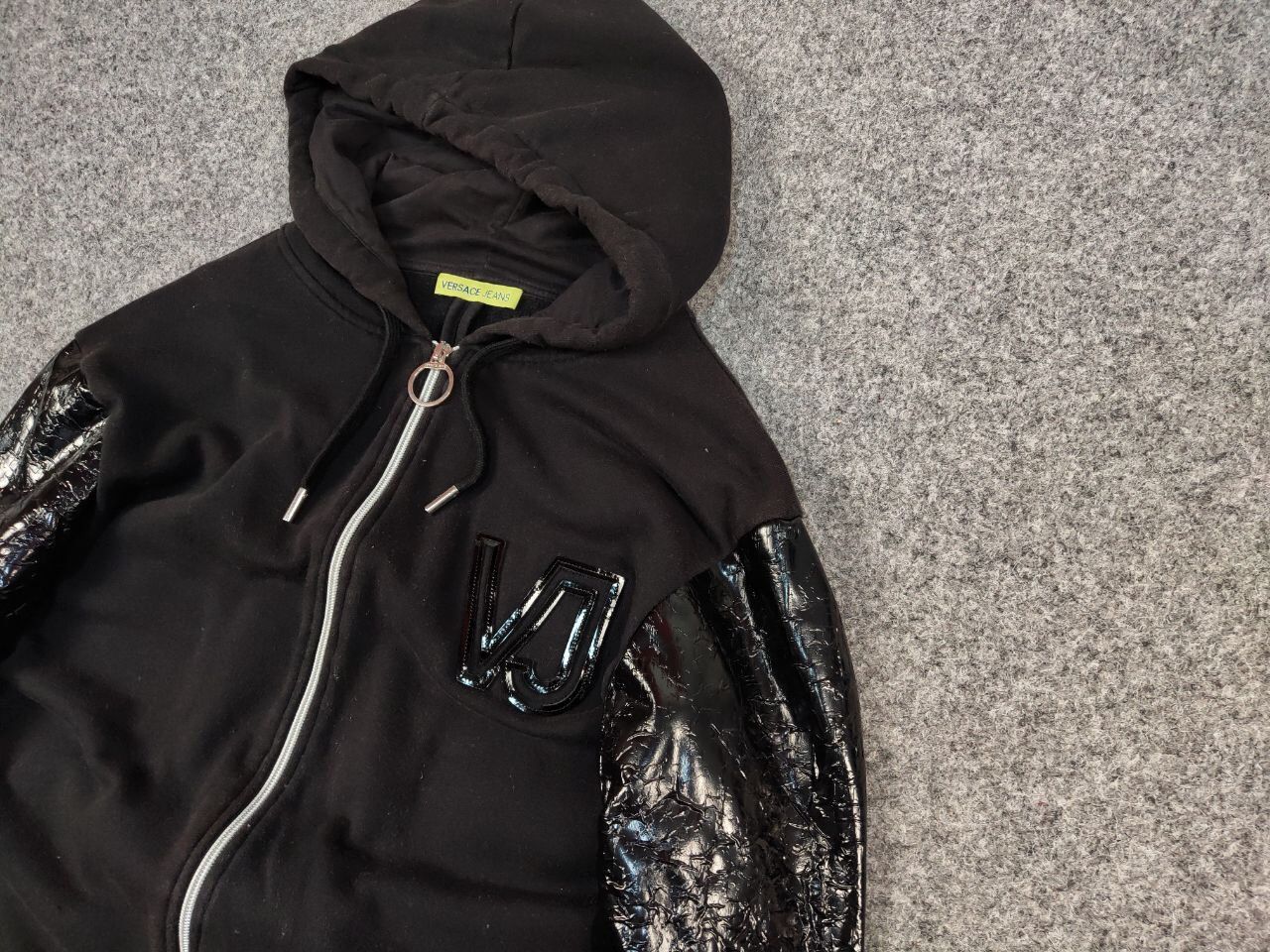 Versace Jeans Couture Versace Jeans Couture Length lacquered Black Hooded Jacket Size US M / EU 48-50 / 2 - 4 Thumbnail