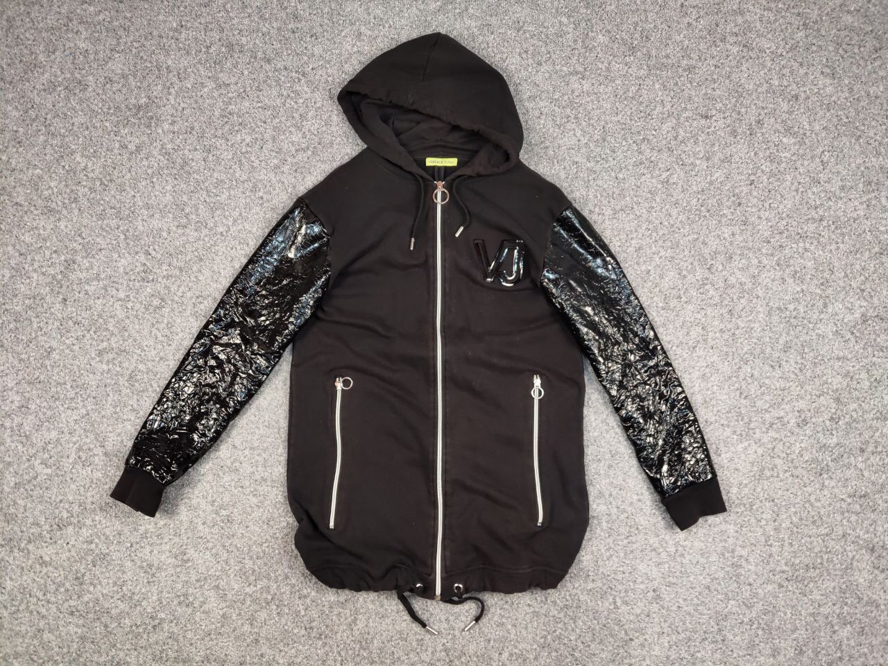 Versace Jeans Couture Versace Jeans Couture Length lacquered Black Hooded Jacket Size US M / EU 48-50 / 2 - 13 Thumbnail