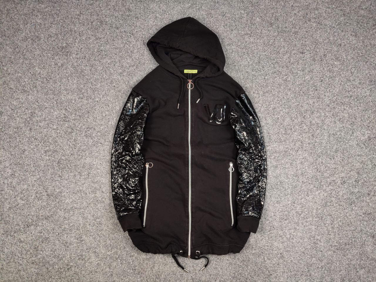 Versace Jeans Couture Versace Jeans Couture Length lacquered Black Hooded Jacket Size US M / EU 48-50 / 2 - 1 Thumbnail