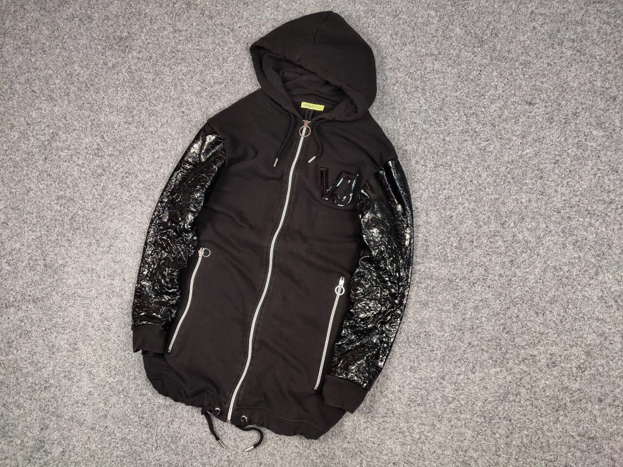 Versace Jeans Couture Versace Jeans Couture Length lacquered Black Hooded Jacket Size US M / EU 48-50 / 2 - 3 Thumbnail