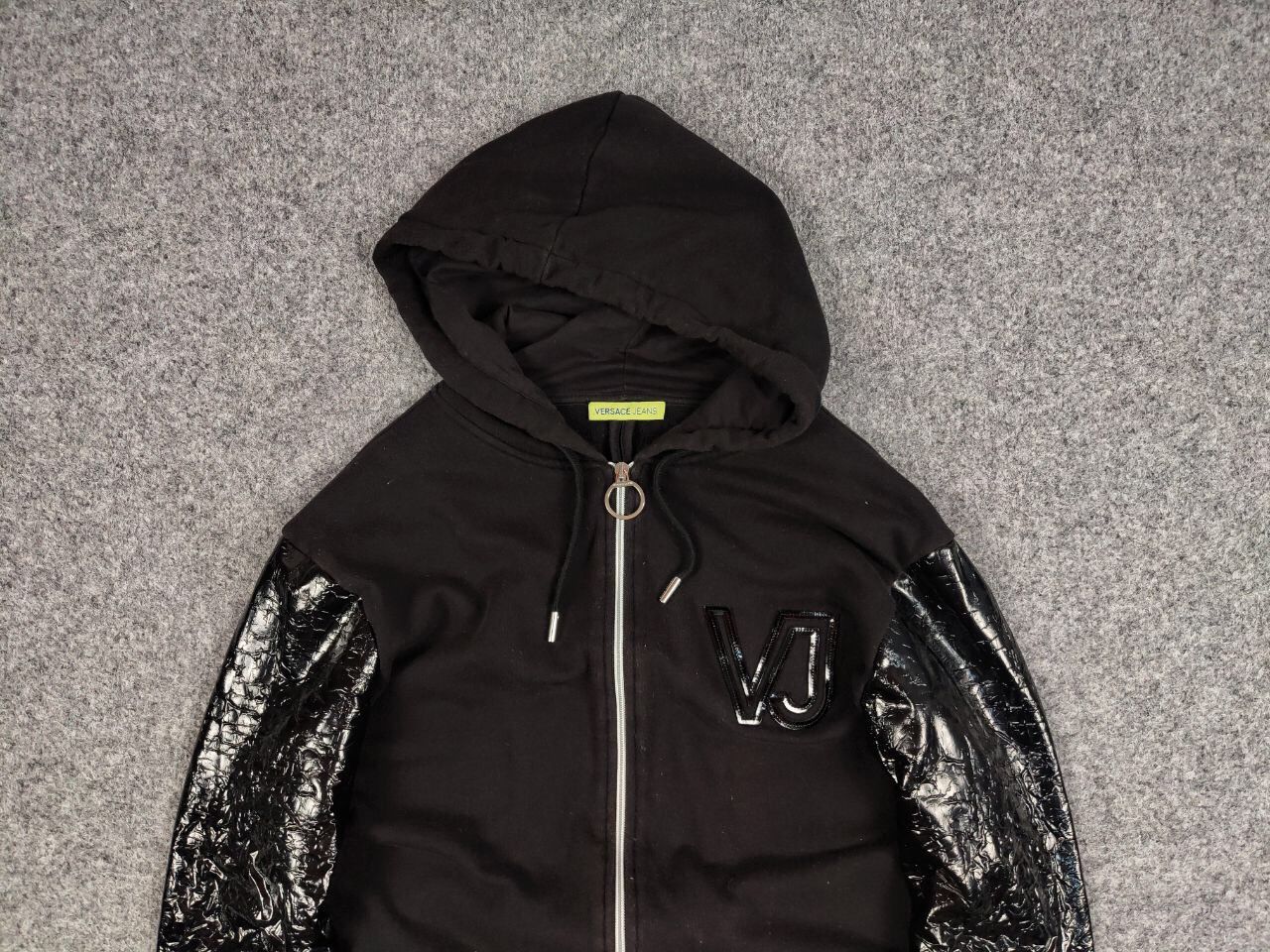 Versace Jeans Couture Versace Jeans Couture Length lacquered Black Hooded Jacket Size US M / EU 48-50 / 2 - 8 Thumbnail