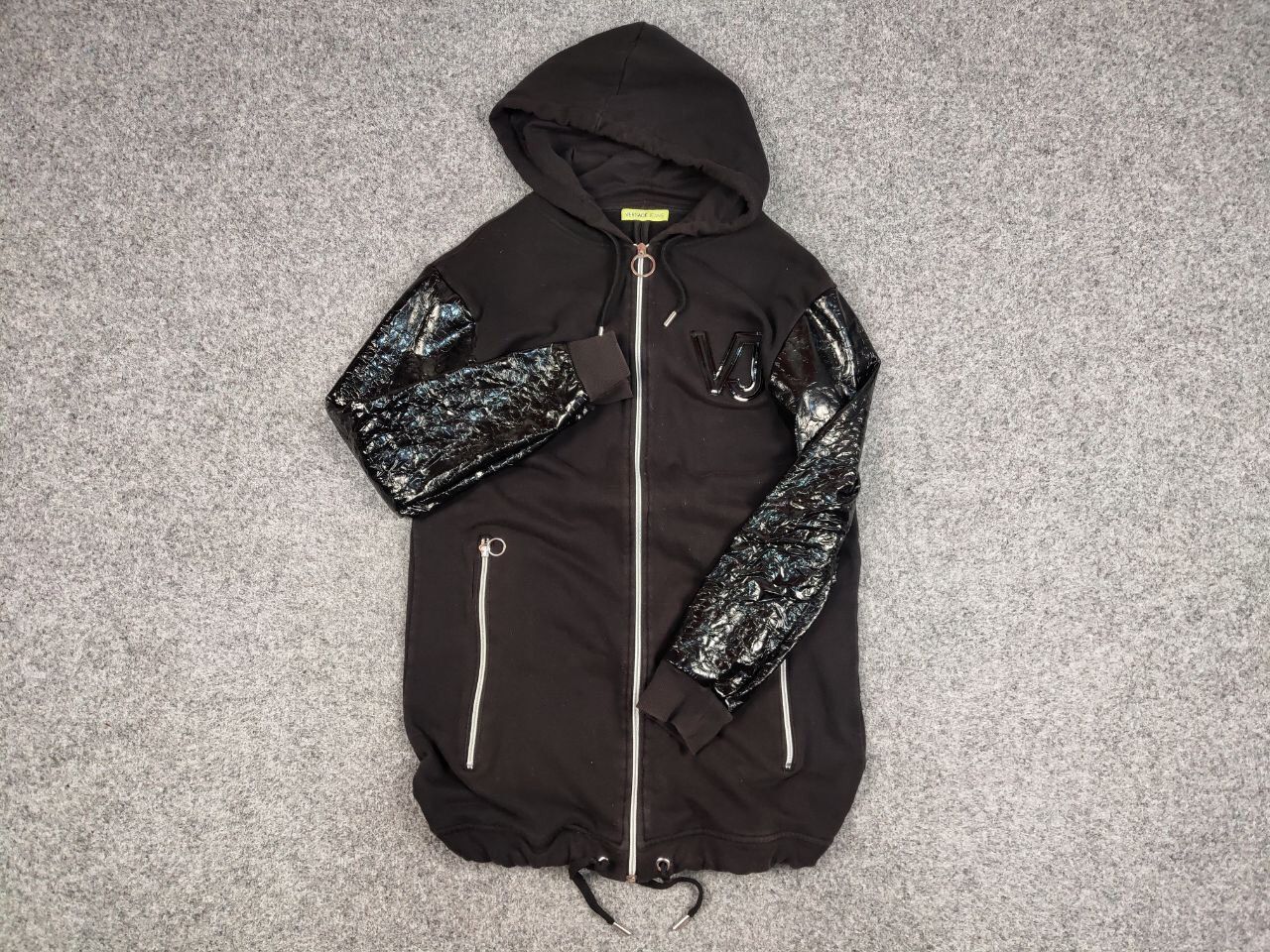 Versace Jeans Couture Versace Jeans Couture Length lacquered Black Hooded Jacket Size US M / EU 48-50 / 2 - 14 Thumbnail