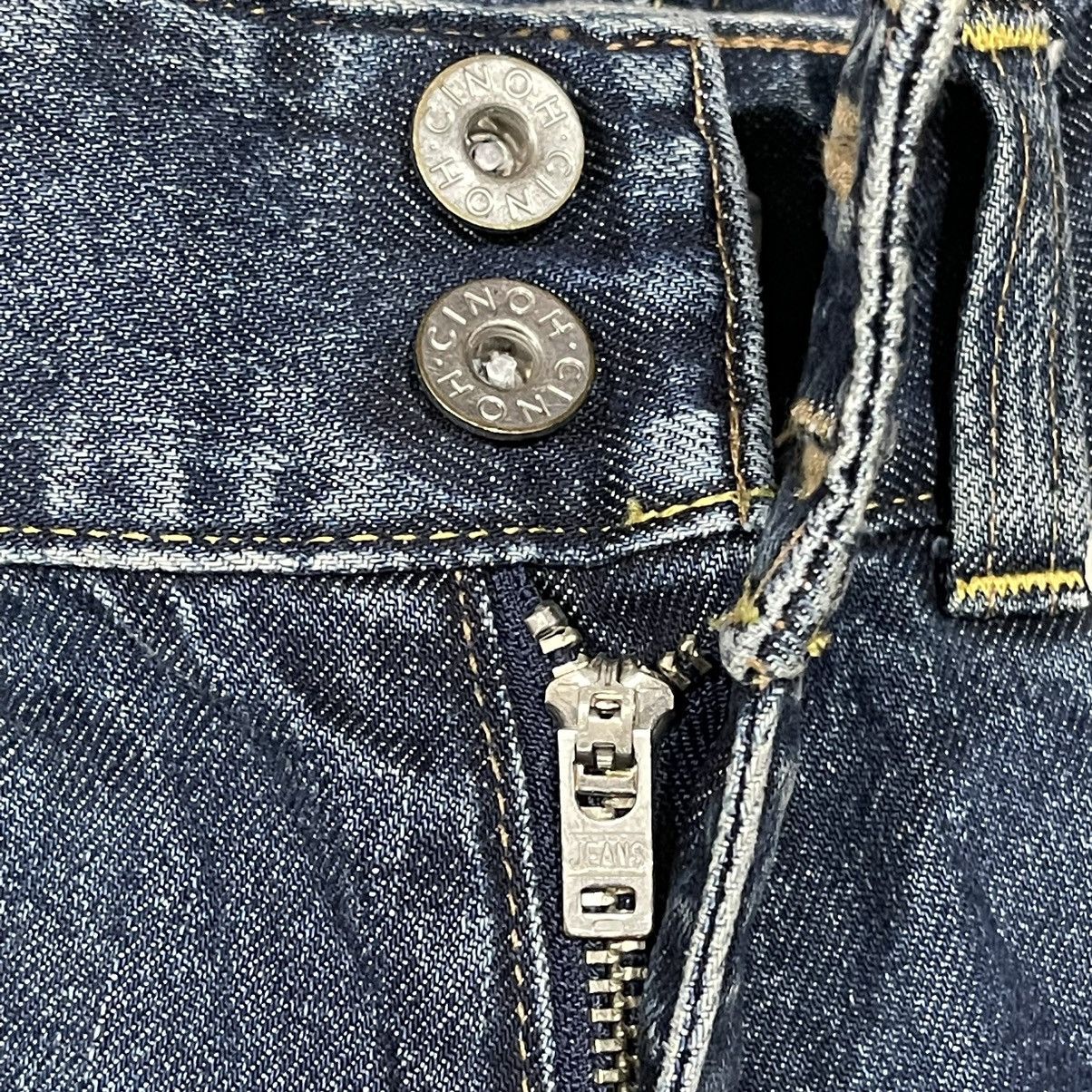 CINOH High Waist Denim Two Front Buttons Point