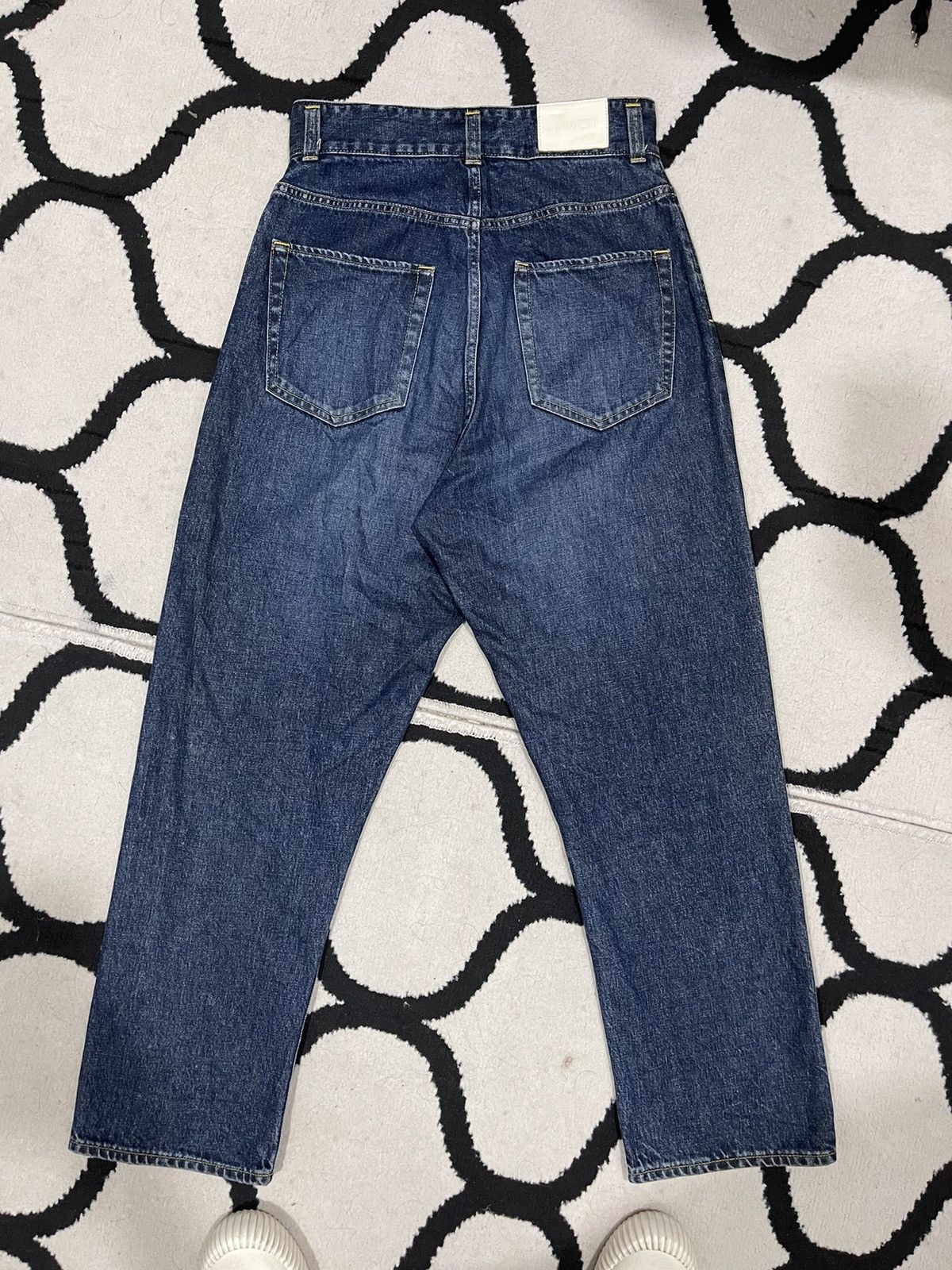 CINOH High Waist Denim Two Front Buttons Point
