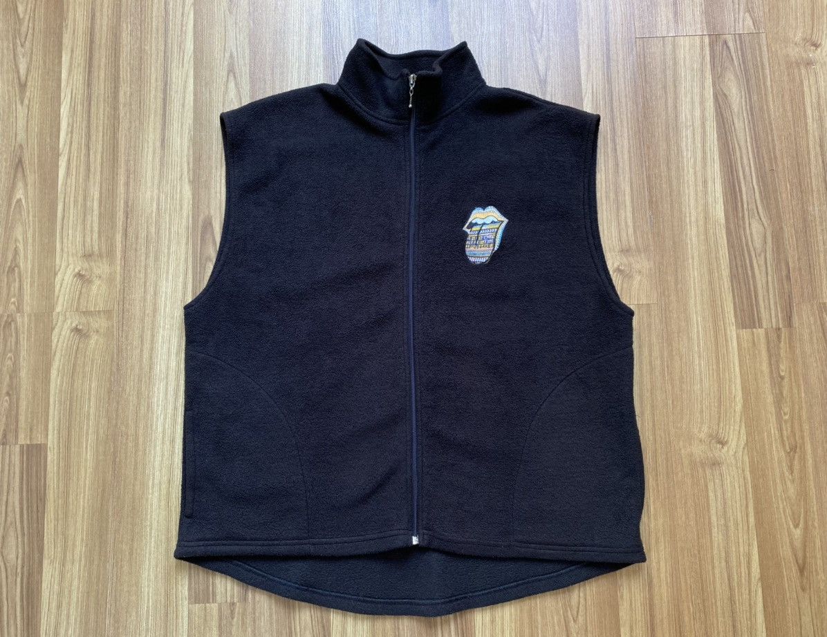 Vintage The Rolling Stones Fleece Vest Y2K Pink Floyd