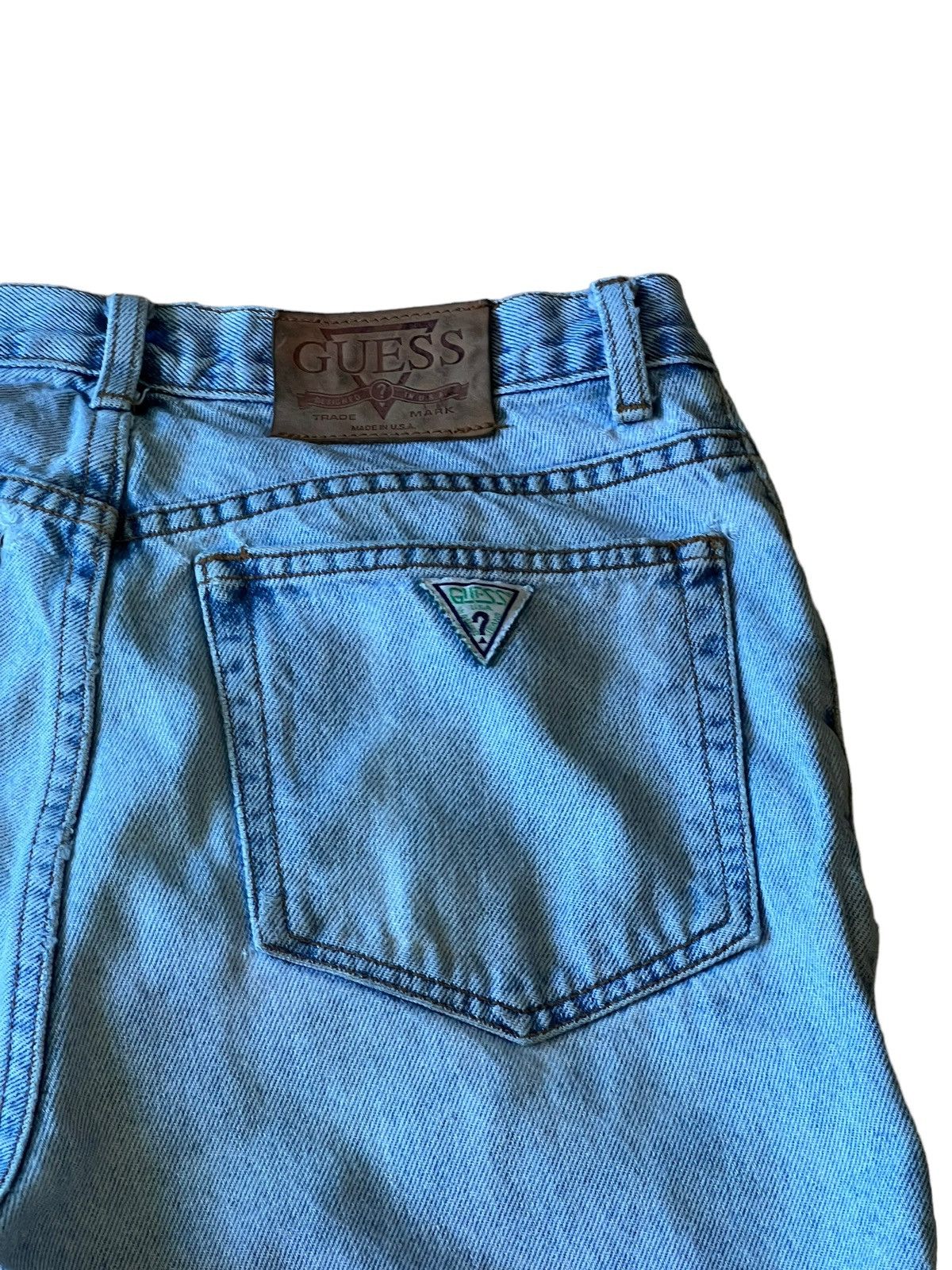 Vintage Vintage 90s Guess Jeans Denim Made In USA Faded light wash Size US 31 - 6 Thumbnail