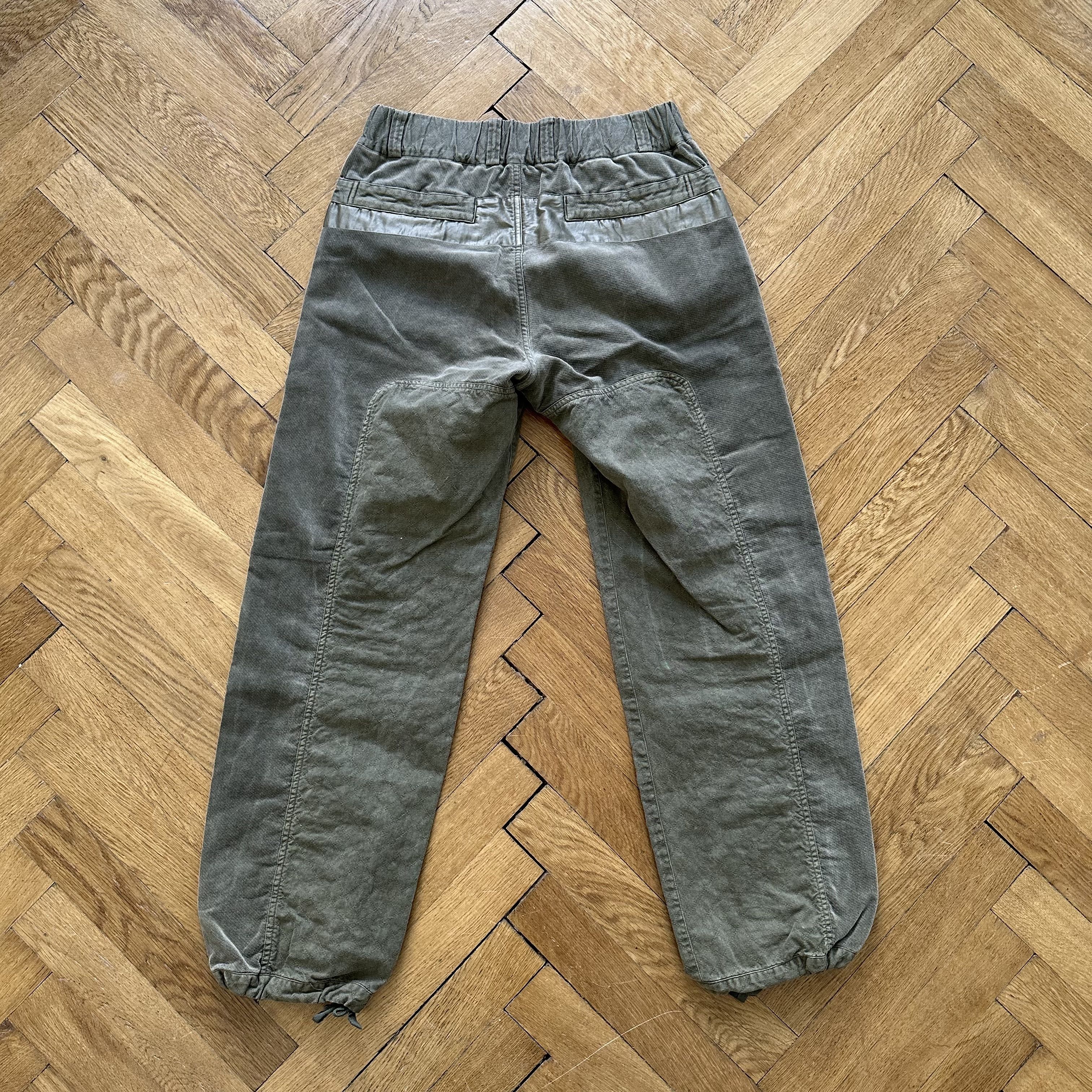 Issey Miyake Washed Green Paneled Pants Size US 33 - 2 Thumbnail