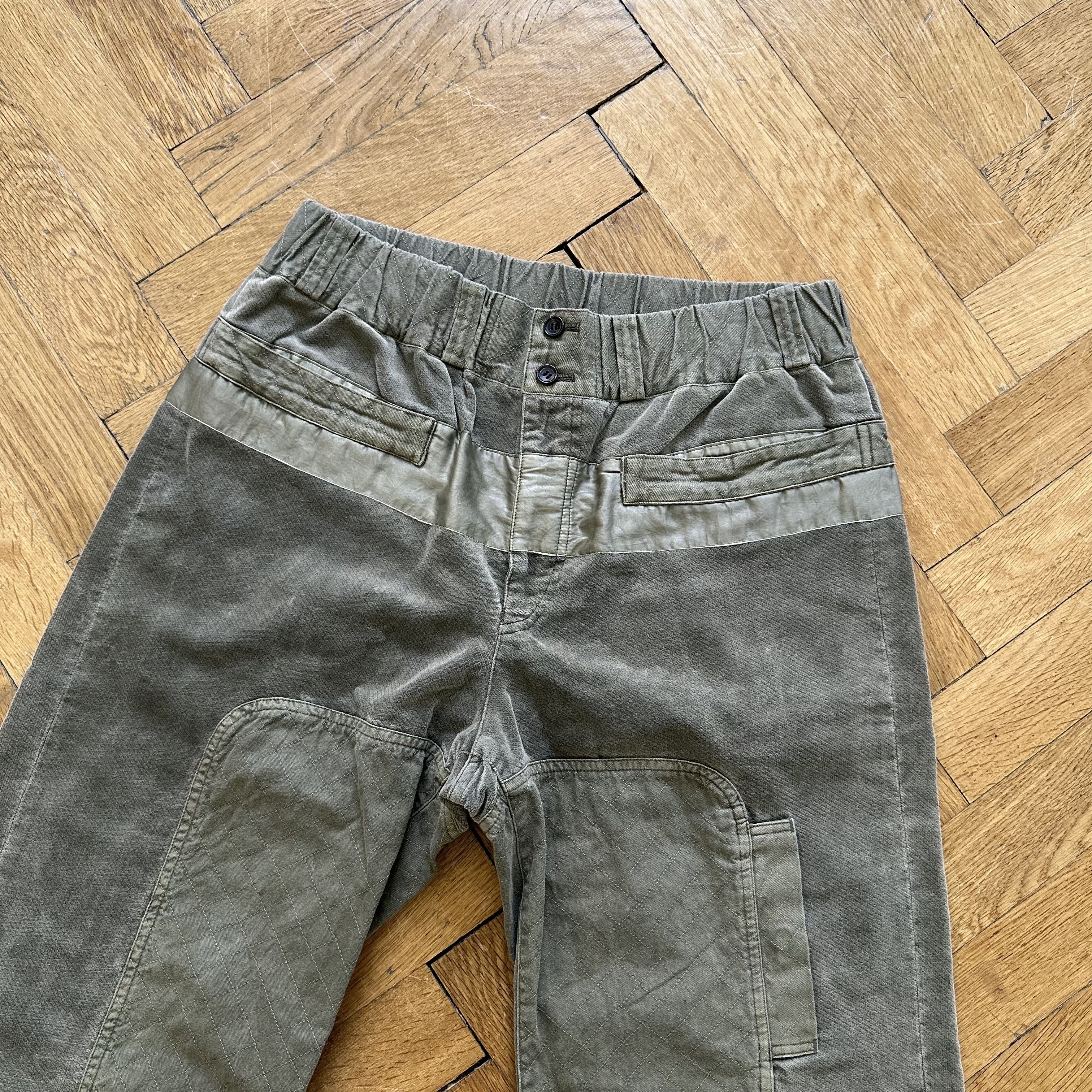 Issey Miyake Washed Green Paneled Pants Size US 33 - 4 Thumbnail