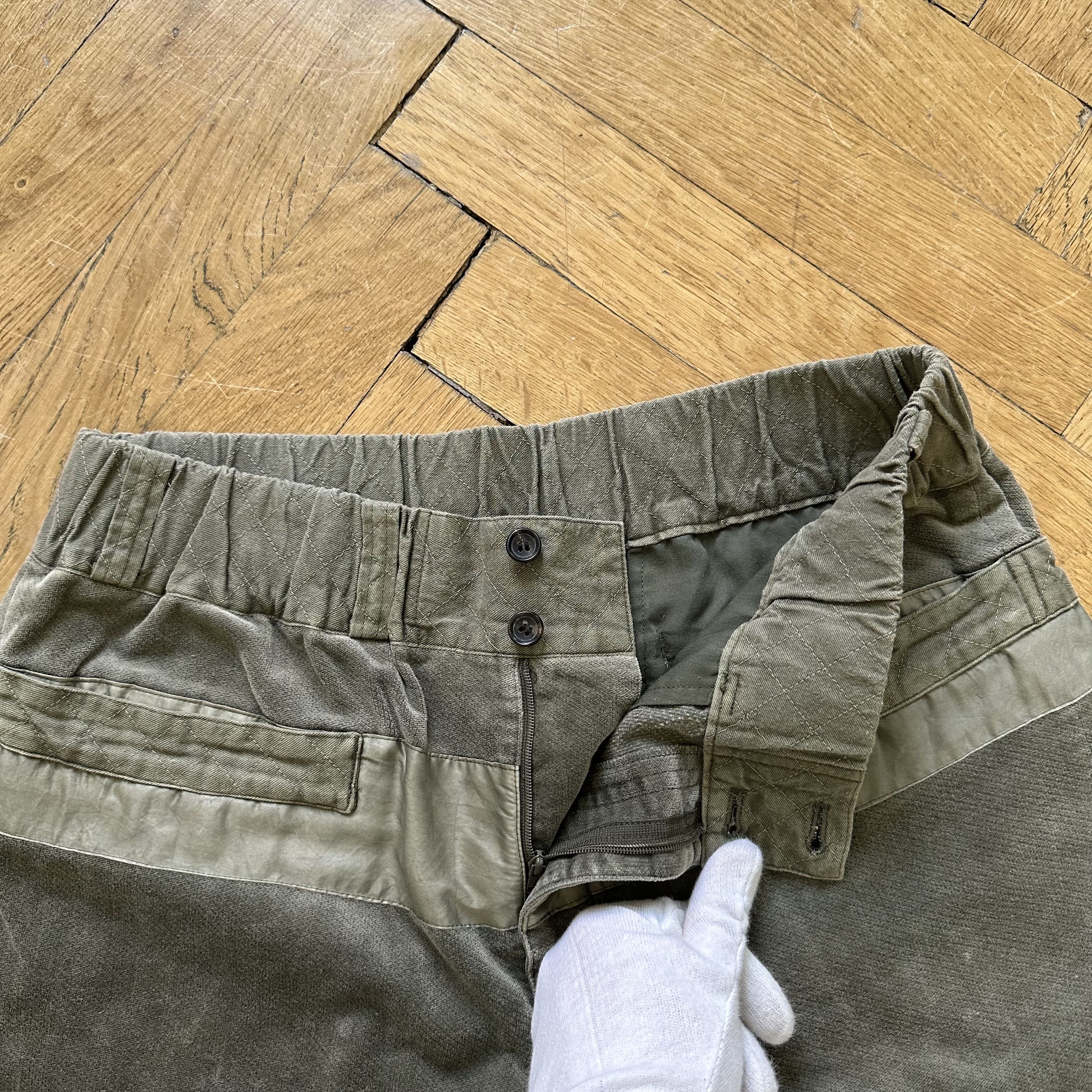 Issey Miyake Washed Green Paneled Pants Size US 33 - 5 Thumbnail