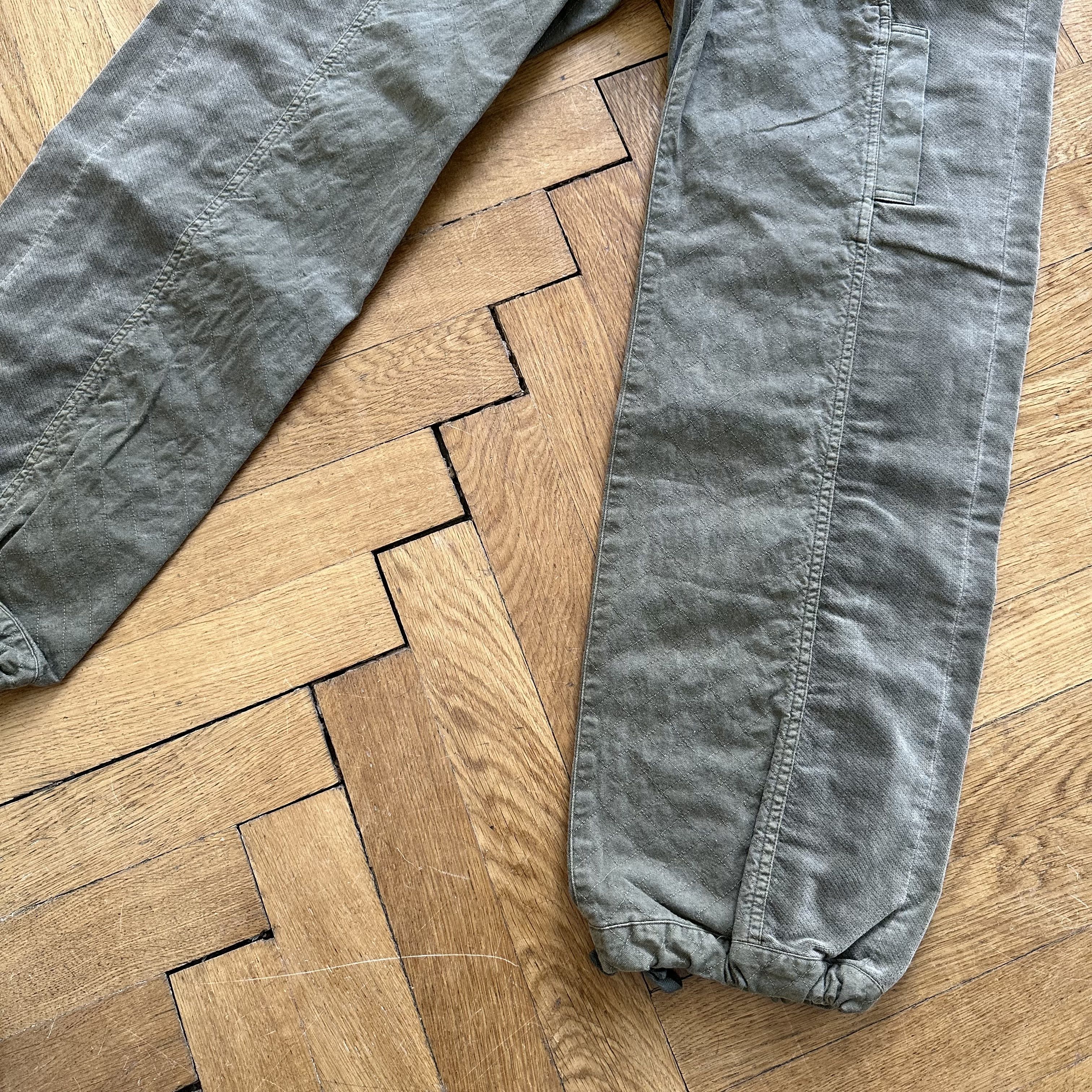 Issey Miyake Washed Green Paneled Pants Size US 33 - 3 Thumbnail