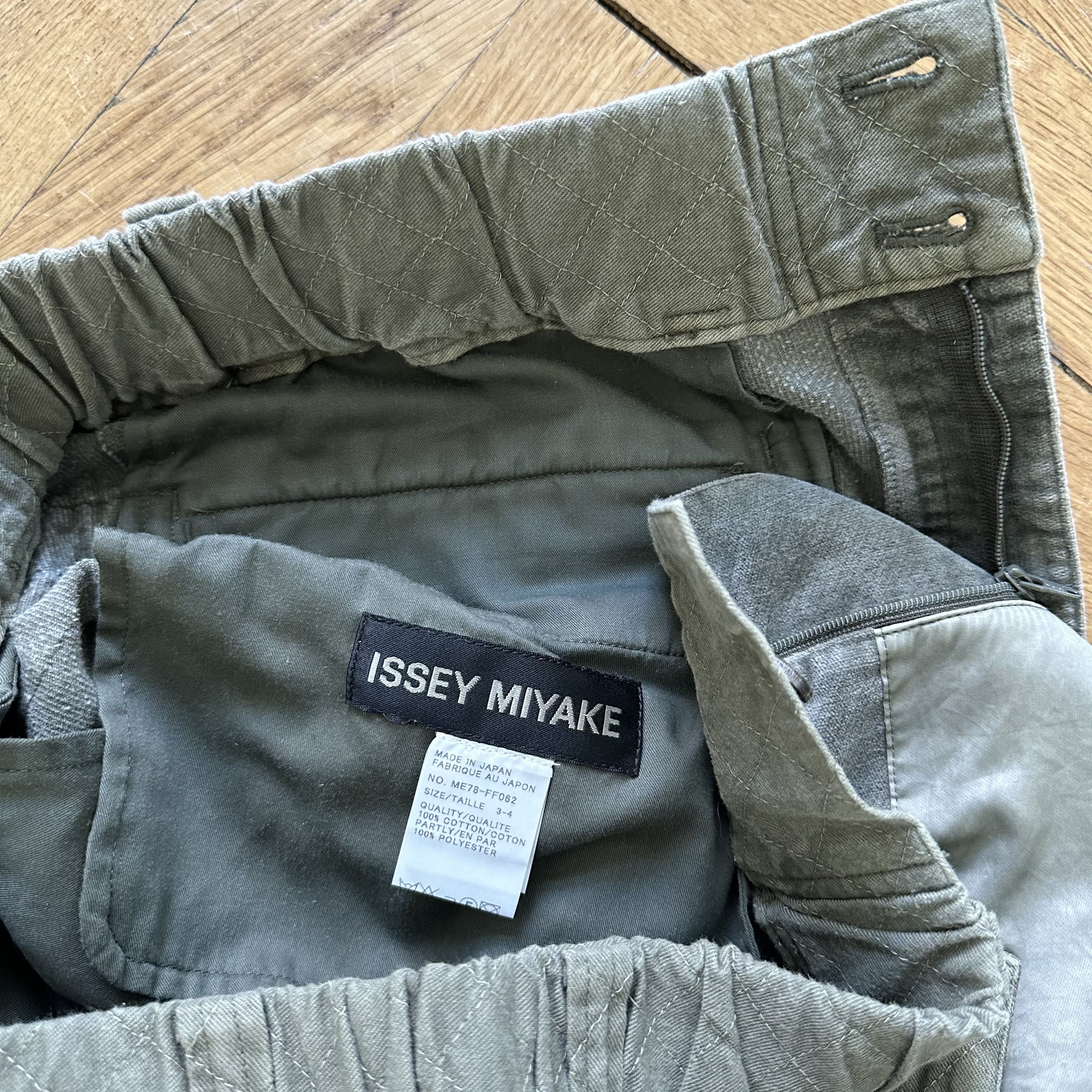 Issey Miyake Washed Green Paneled Pants Size US 33 - 6 Thumbnail