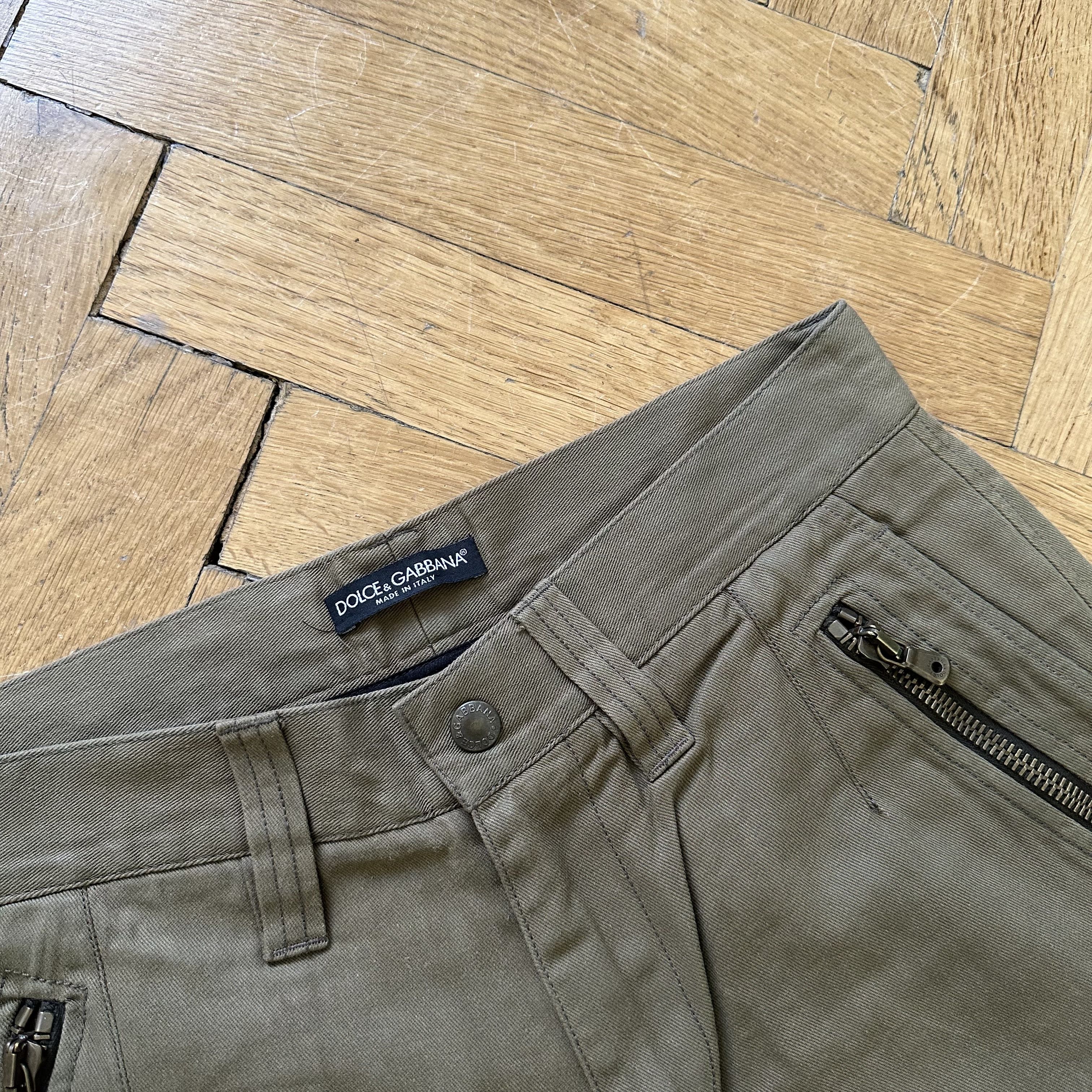 Dolce & Gabbana AW03 Khaki Multizip Cargo Pants Size US 30 / EU 46 - 4 Thumbnail