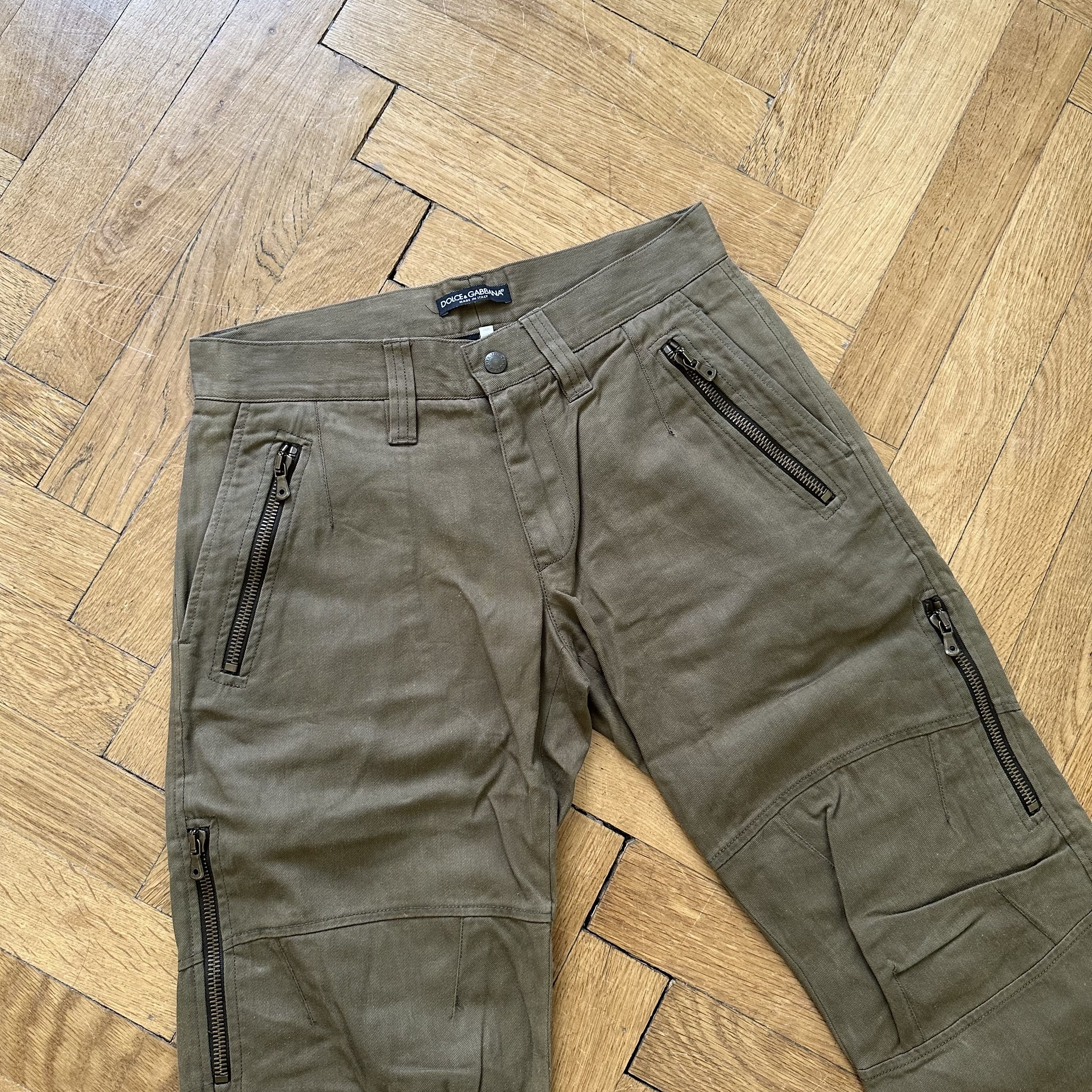 Dolce & Gabbana AW03 Khaki Multizip Cargo Pants Size US 30 / EU 46 - 3 Thumbnail