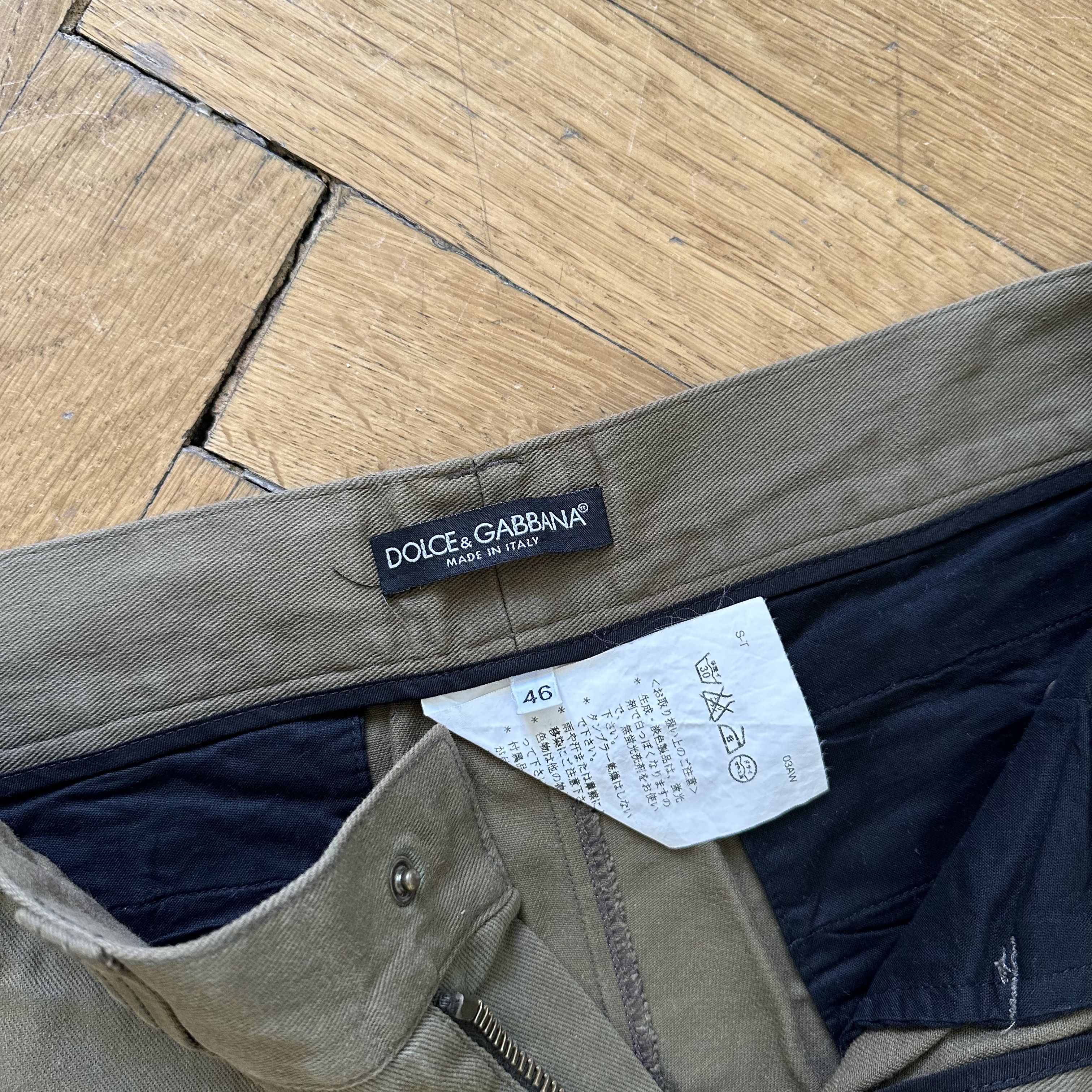 Dolce & Gabbana AW03 Khaki Multizip Cargo Pants Size US 30 / EU 46 - 5 Thumbnail
